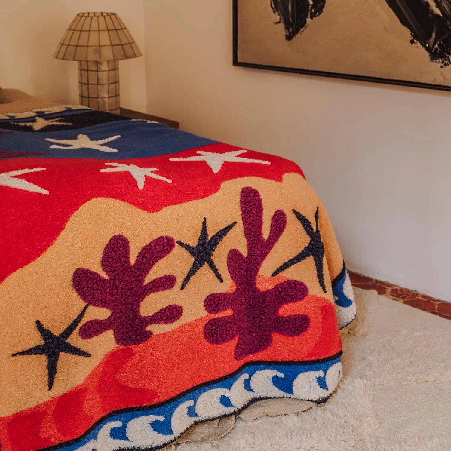 Koc STARGAZER WURF blau mit rot