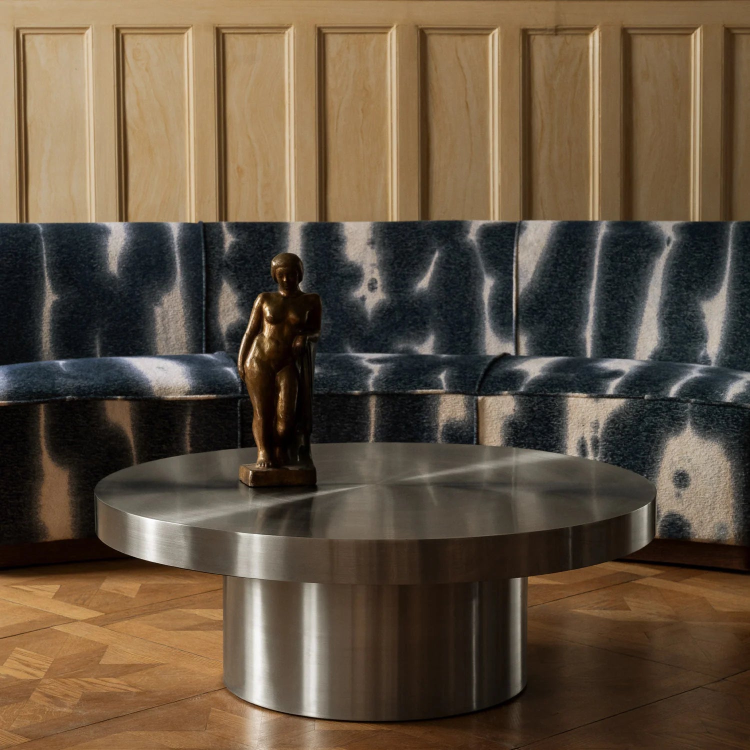 CUFFLINK coffee table polished steel