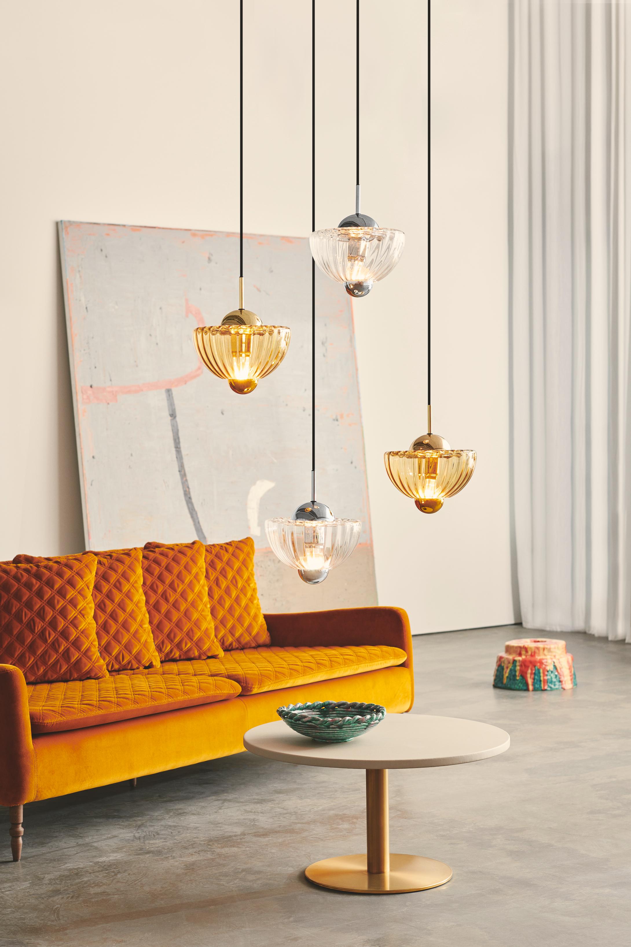 LOTUS amber pendant lamp
