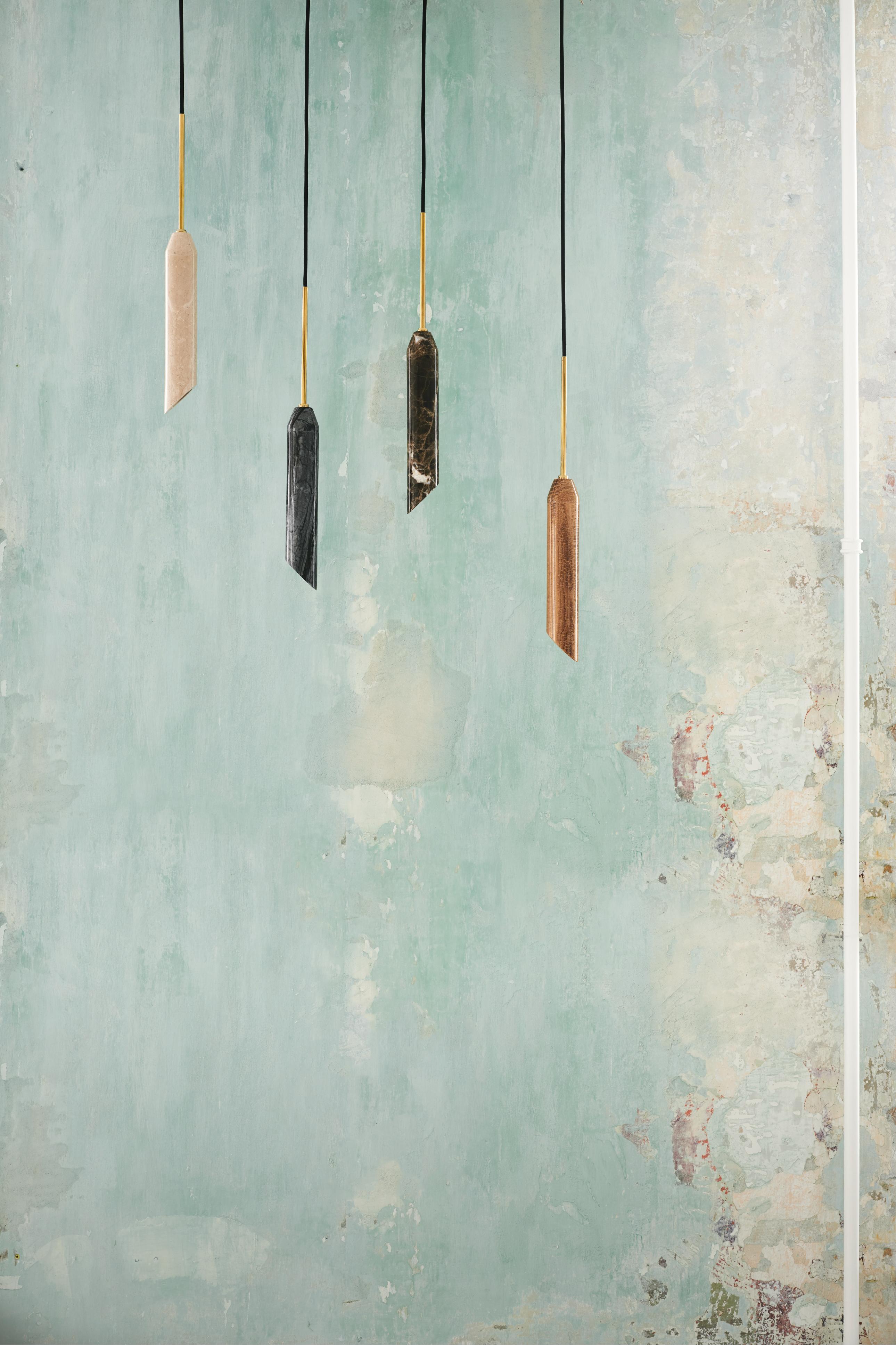 Pendelleuchte MARBLE ART brauner Marmor