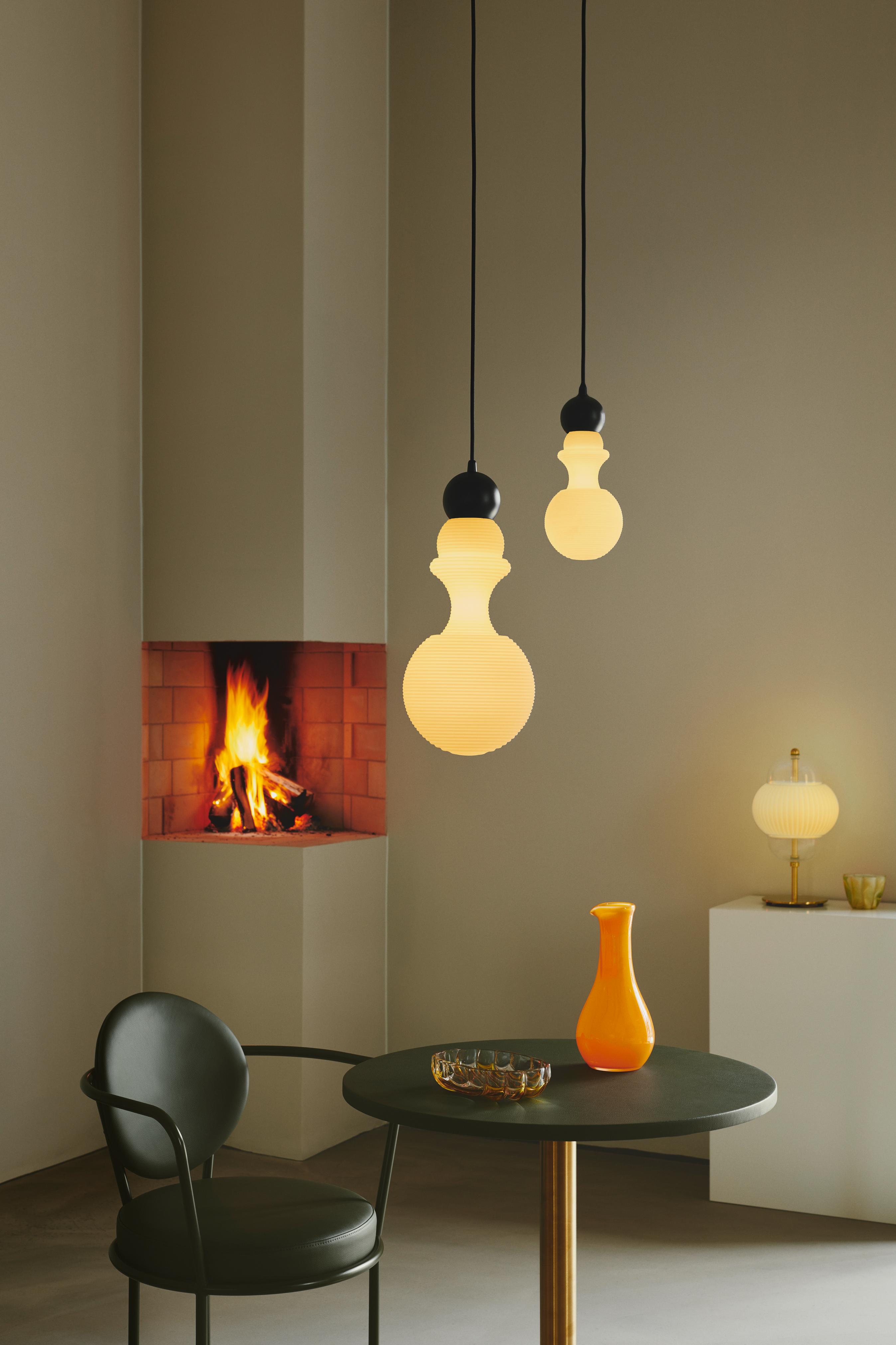 Pendelleuchte PARIS 1920 weiß mit schwarzem Finish