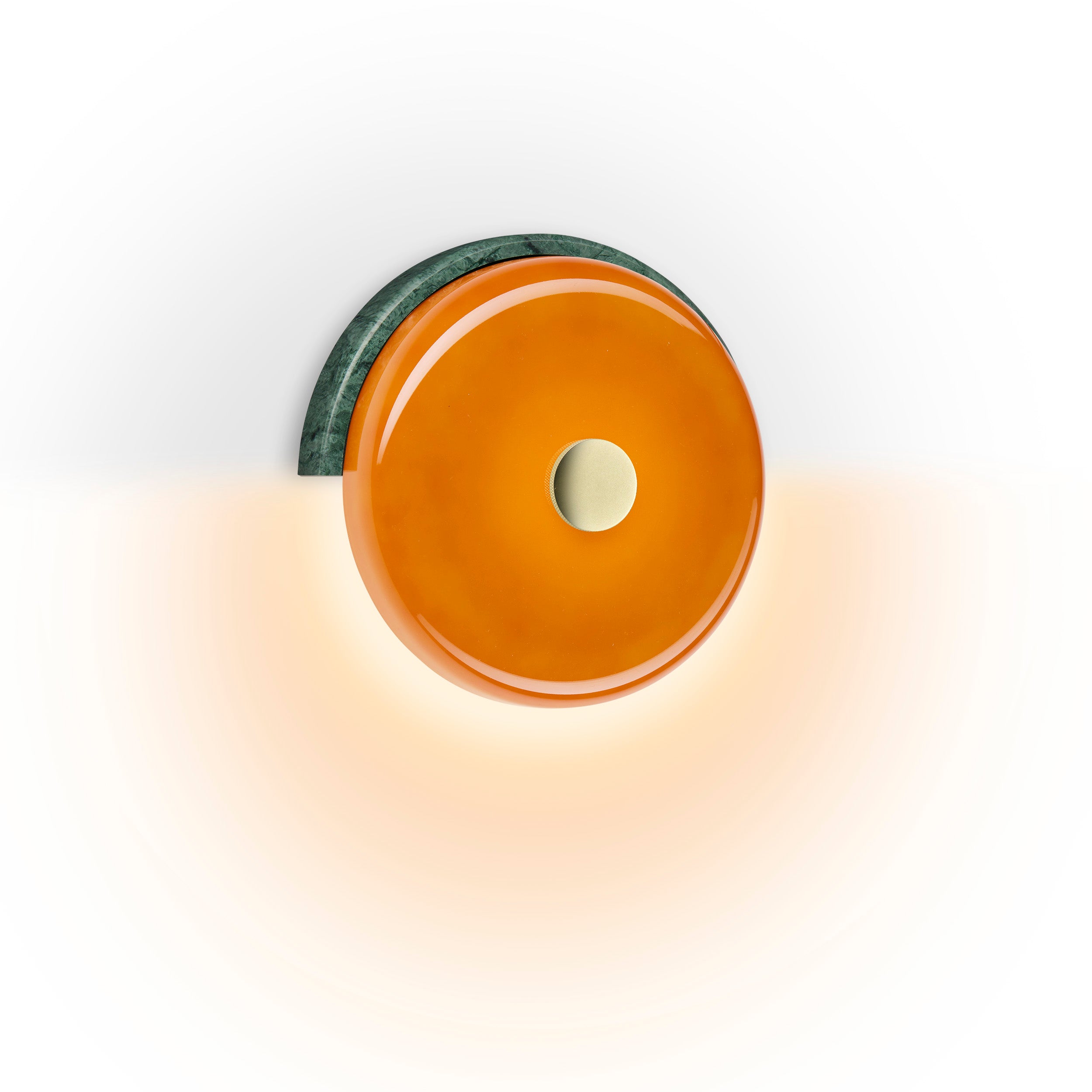 TRIP wall lamp green marble with amber glass