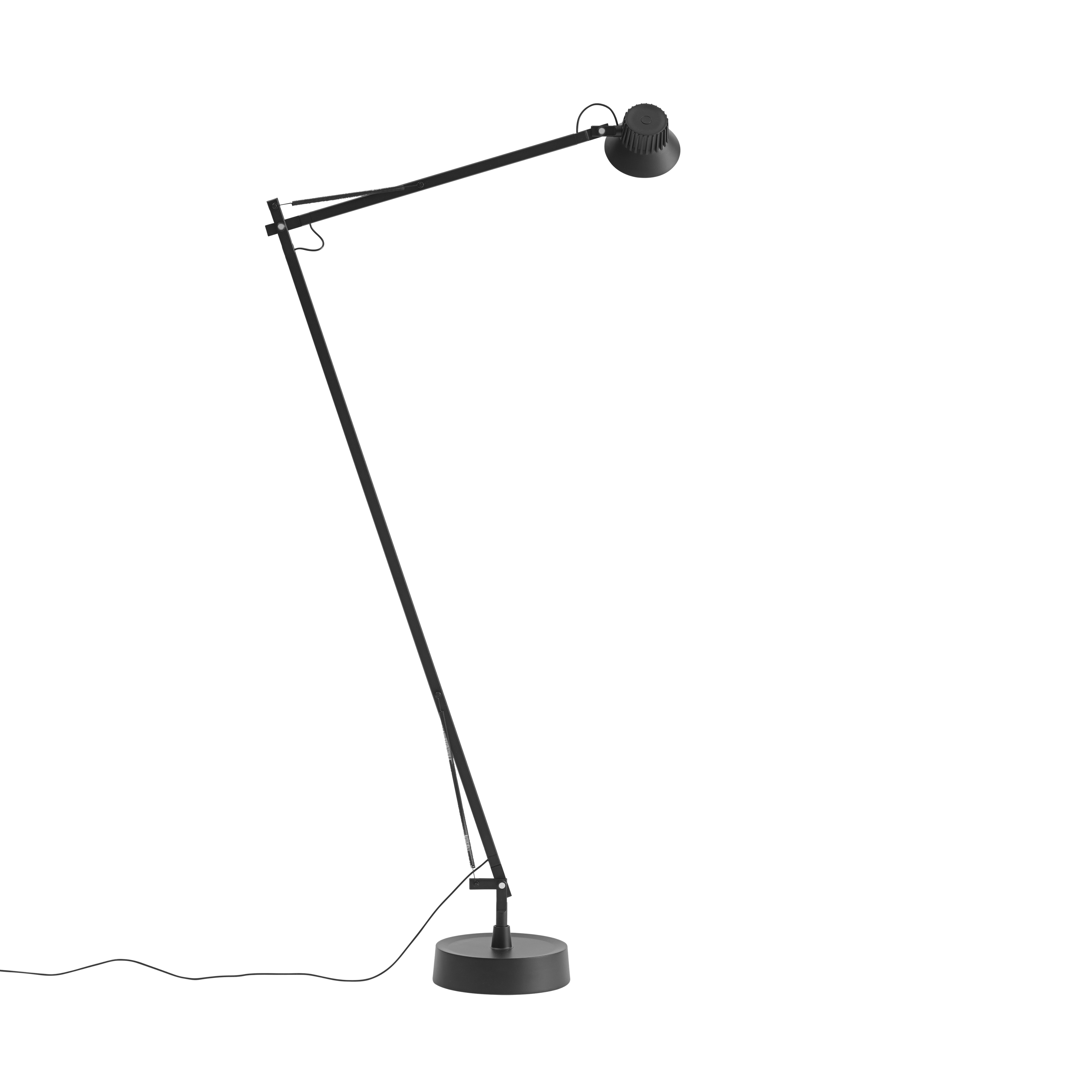 Lampa podłogowa do czytania regulowana DEDICATE czarny
