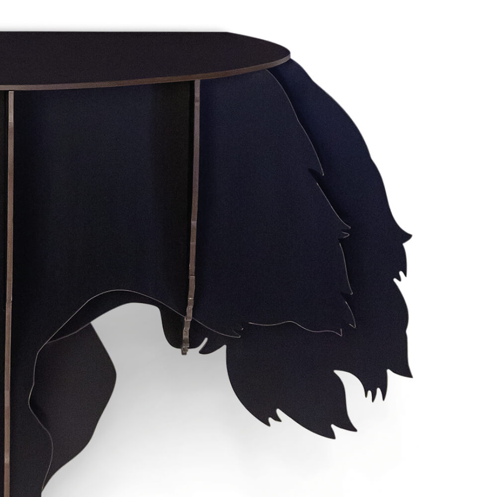 Konsolentisch mit Lampe DIVA LUCIA in Schwarz
