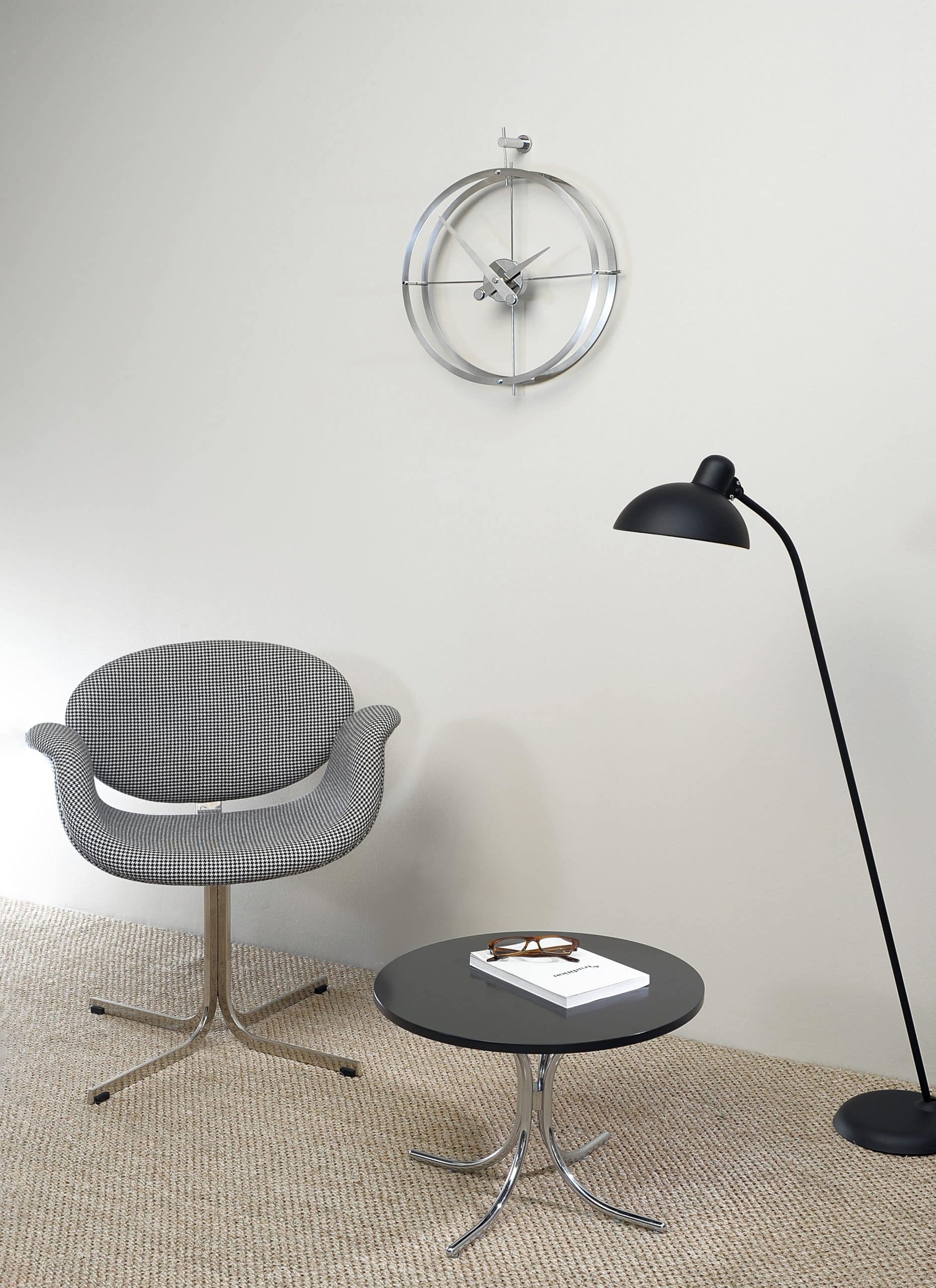 Chromed Wall Clock DOS PUNTOS