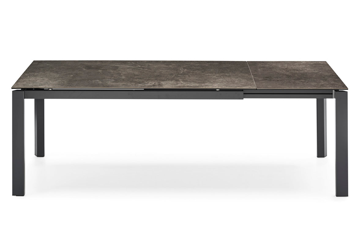 Expandable Table DUCA with Graphite Top and Black Base