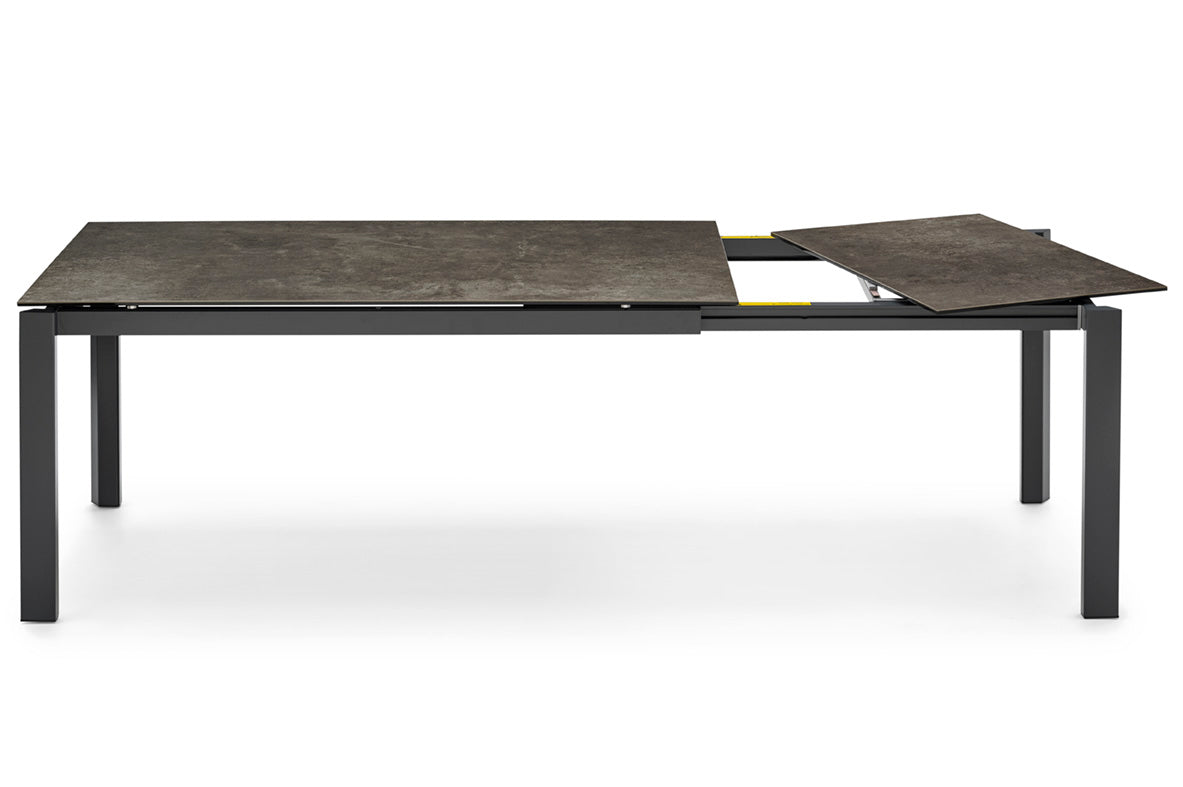 Expandable Table DUCA with Graphite Top and Black Base