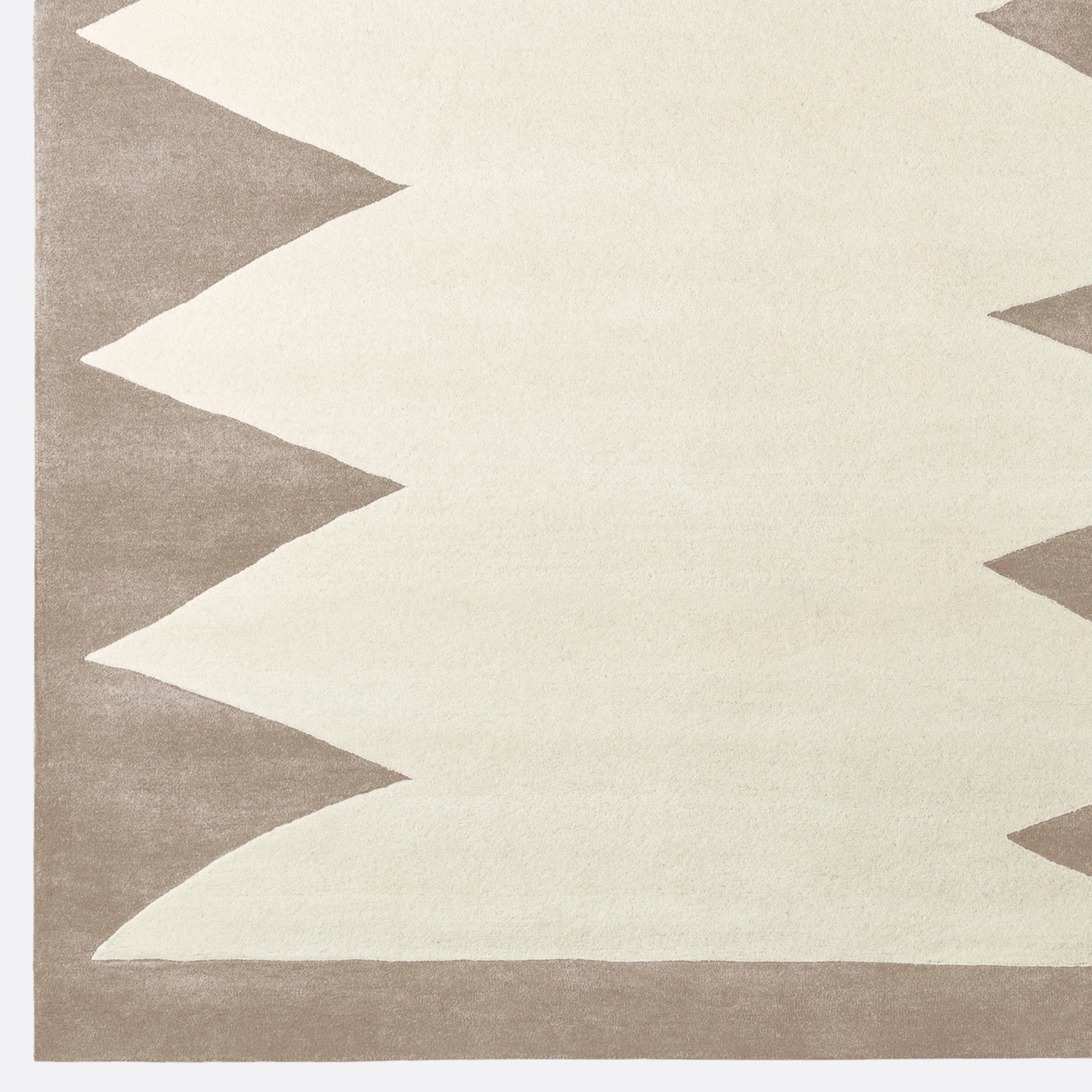 ZIG ZAG Teppich in Beige mit Creme