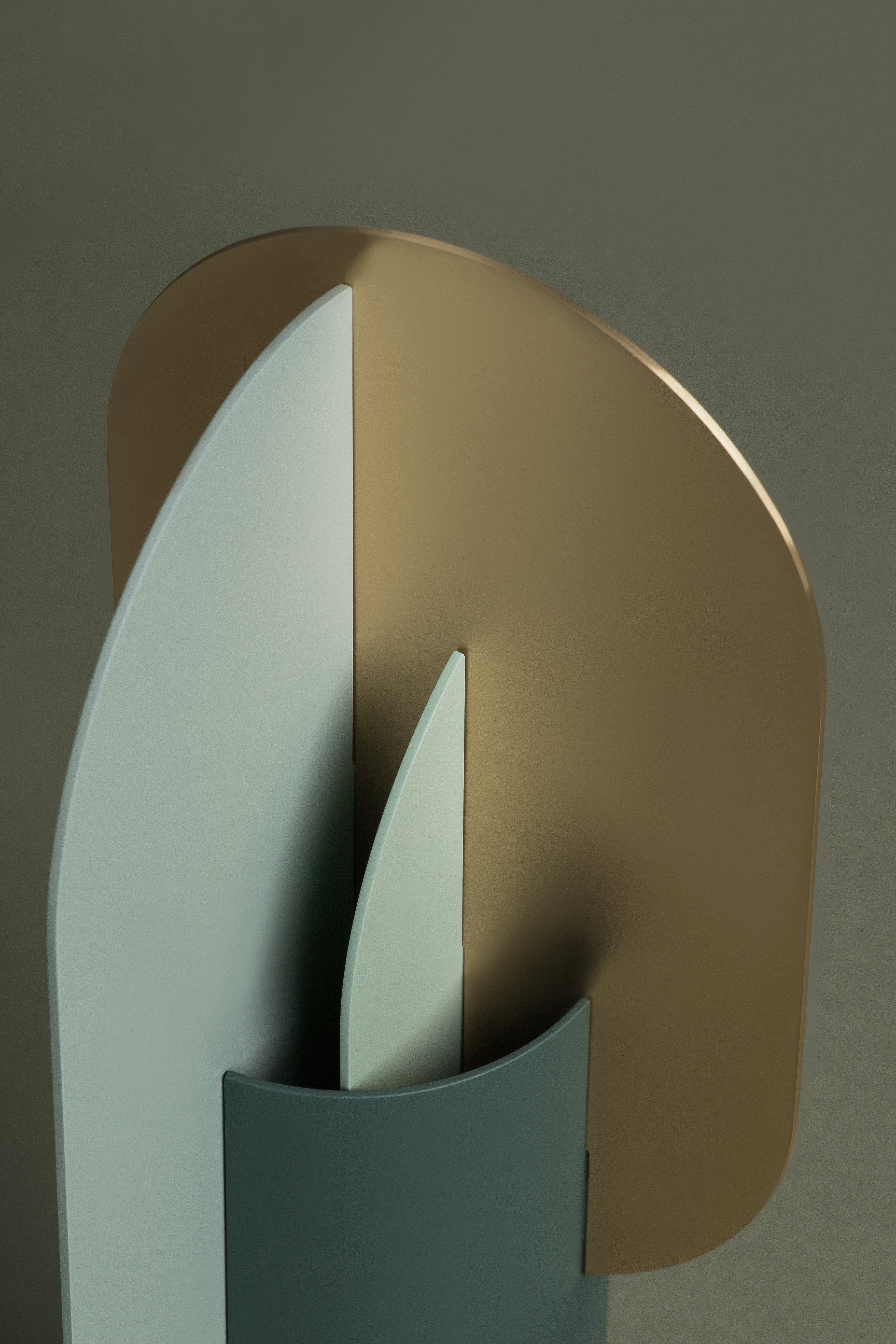 EKSTER green vase with brass