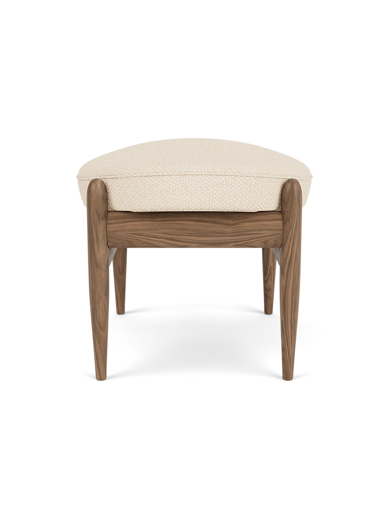 ELIZABETH cream footrest with walnut base