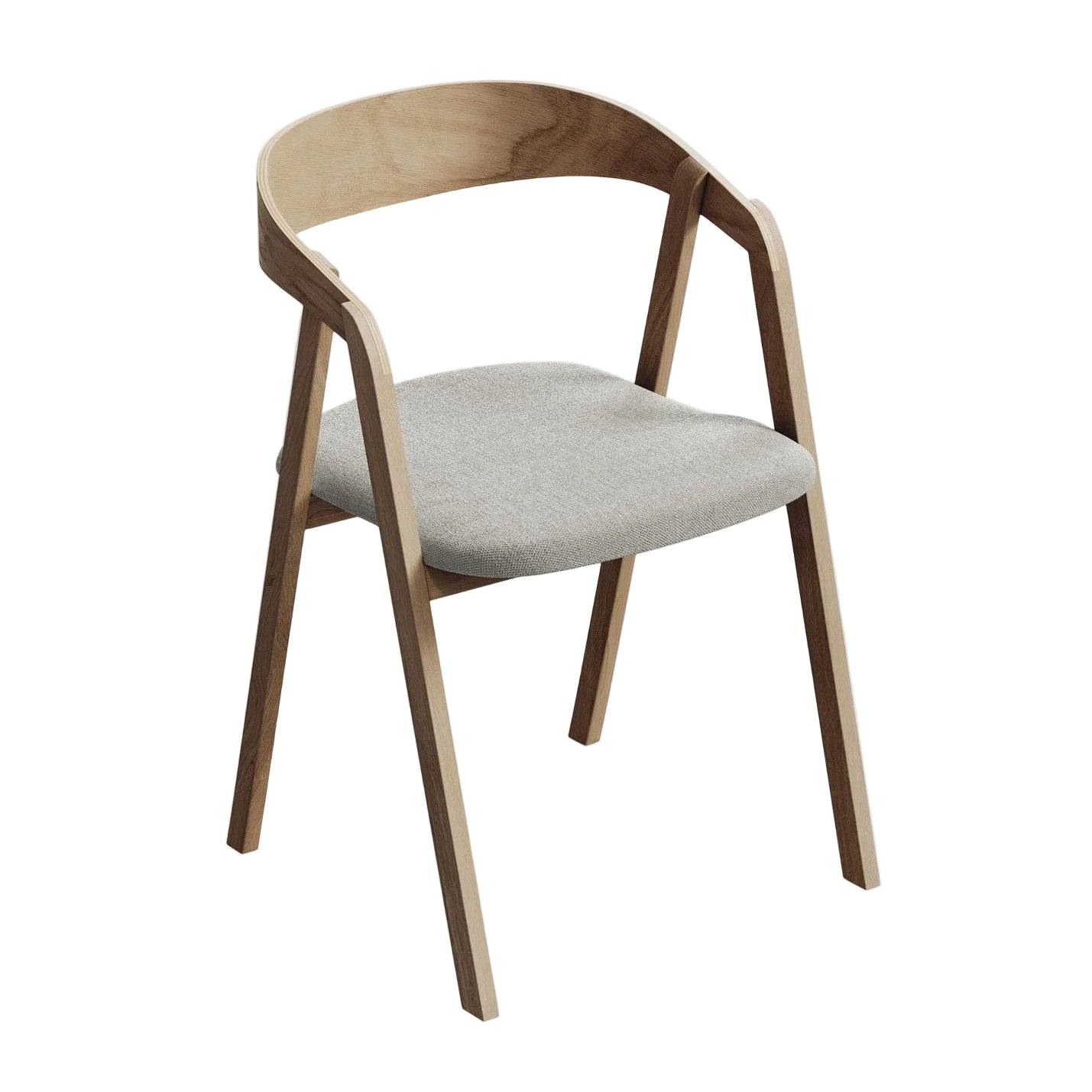 ERIKA Chair Light Gray with Beech Base