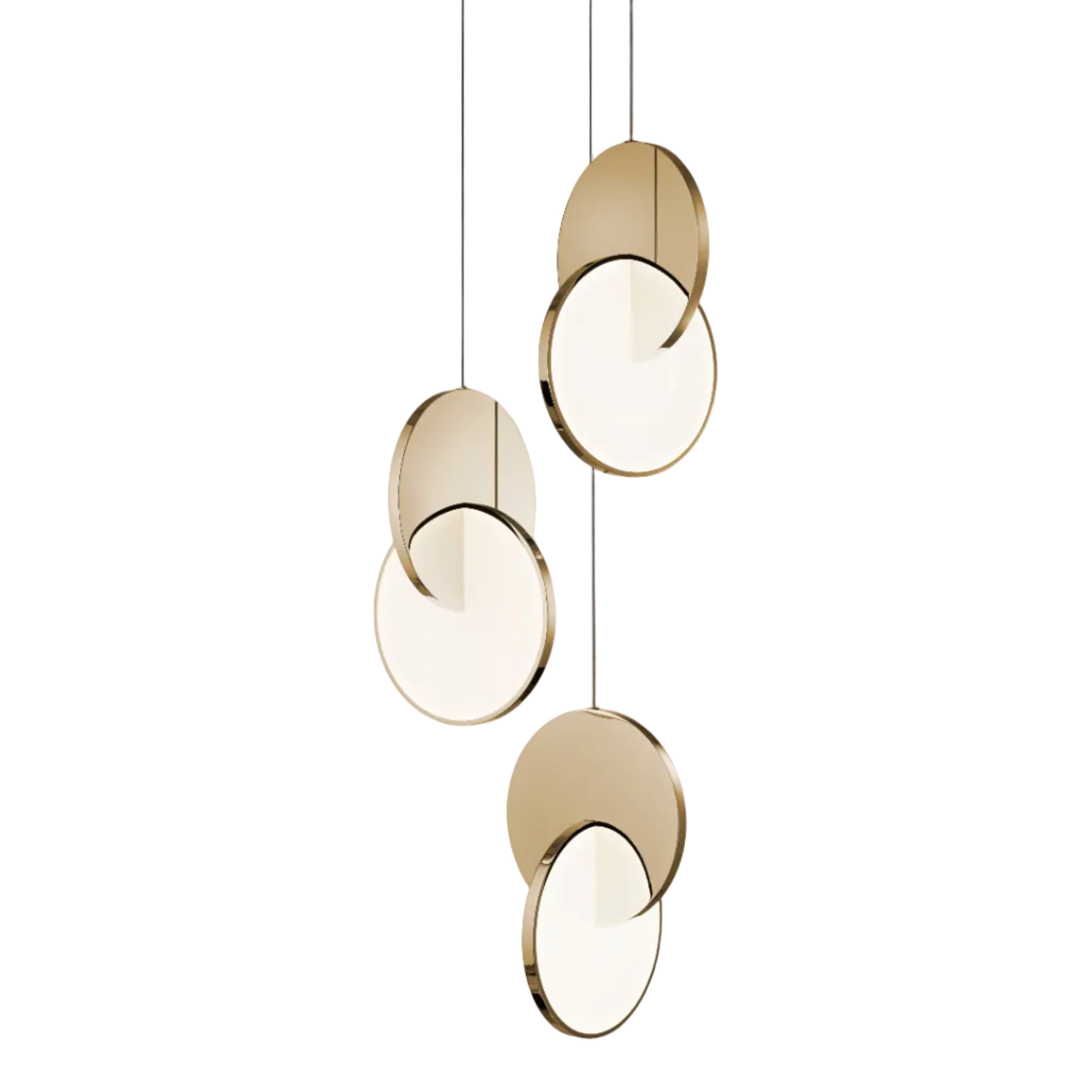 Pendelleuchte 3-flammig ECLIPSE aus Messing