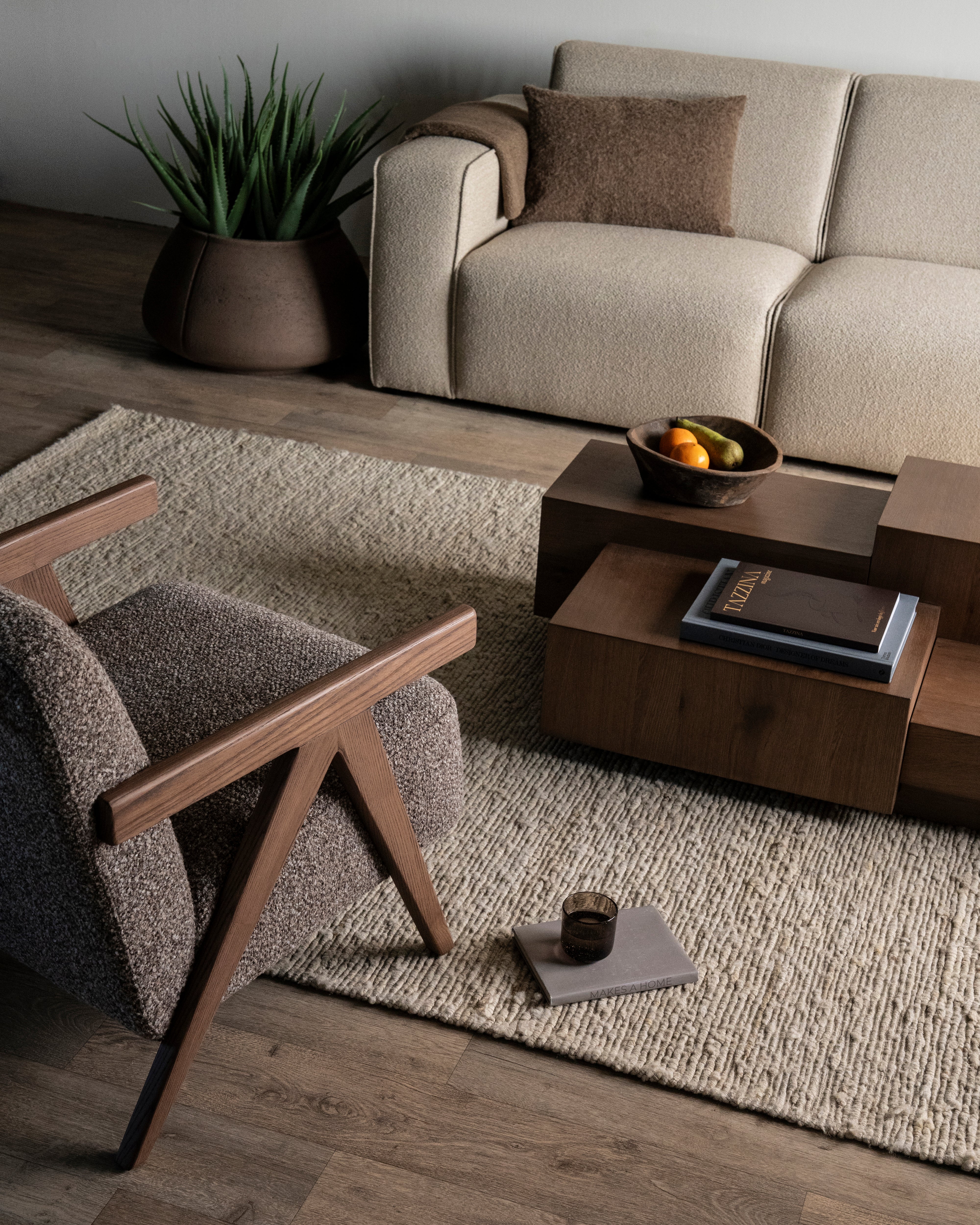 Couchtisch QUINTEN dunkles Eichenfurnier