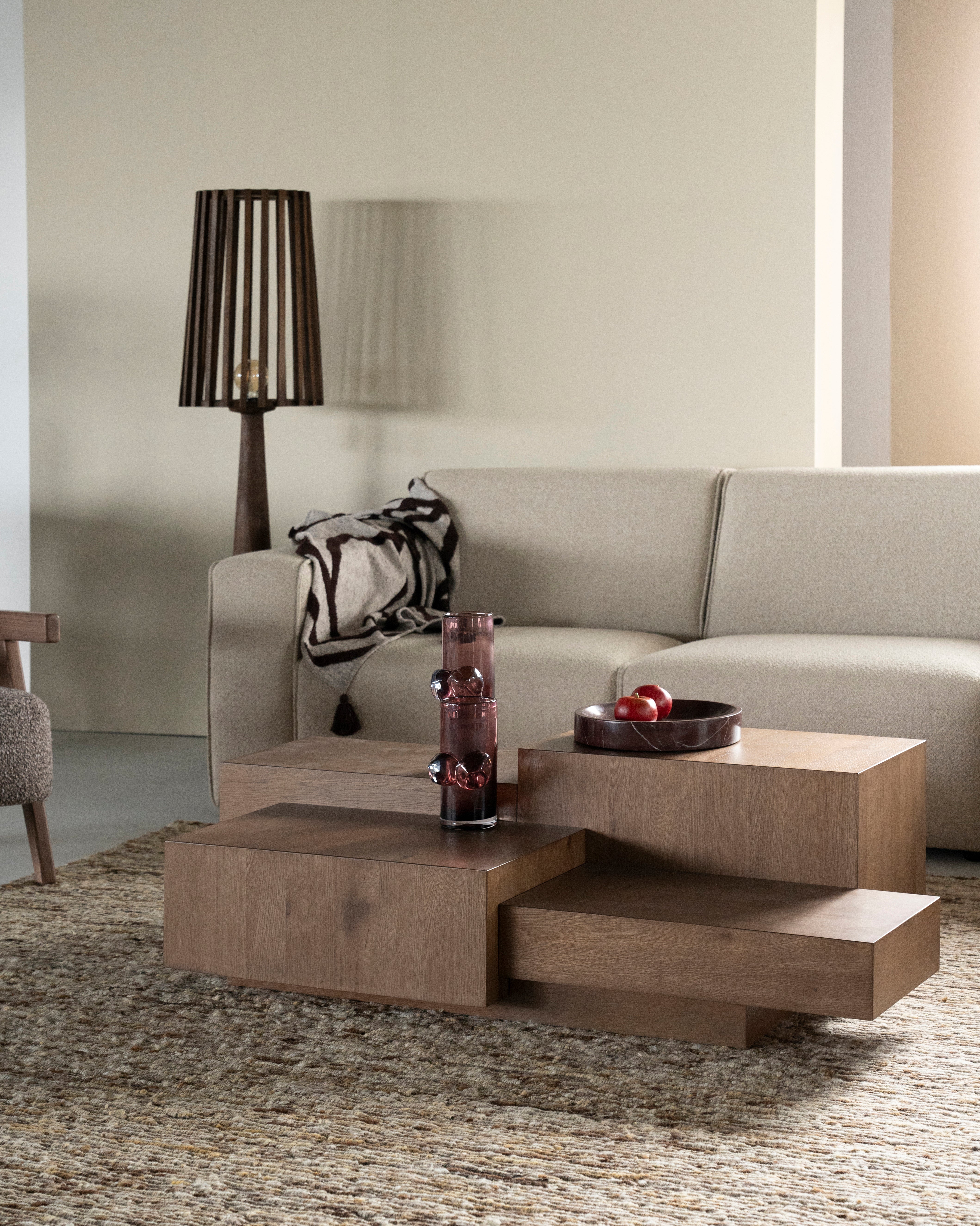 Couchtisch QUINTEN dunkles Eichenfurnier