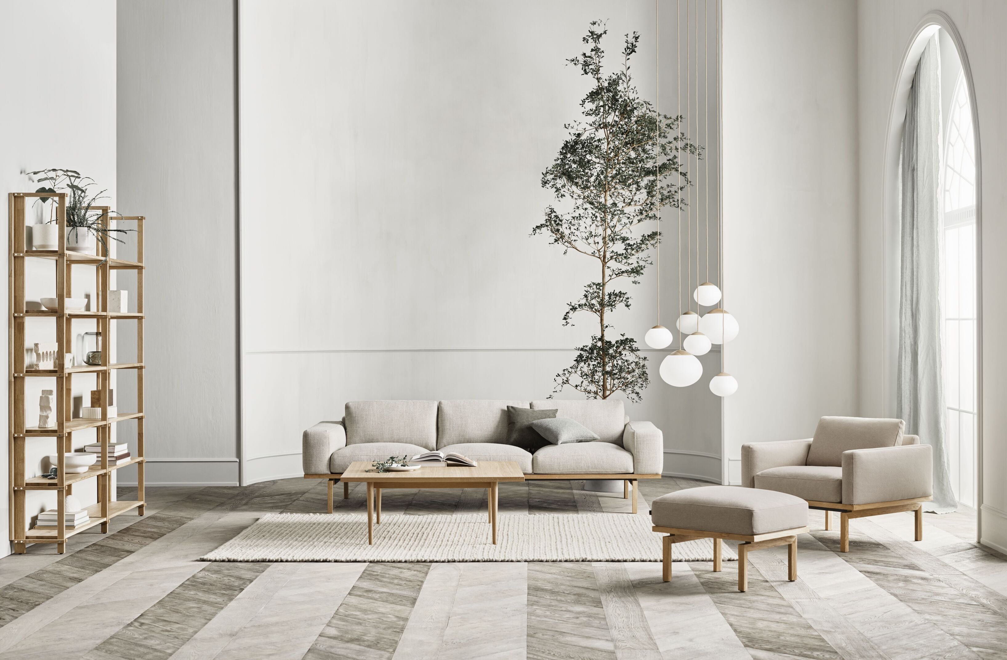 Elton armchair base of oak wood