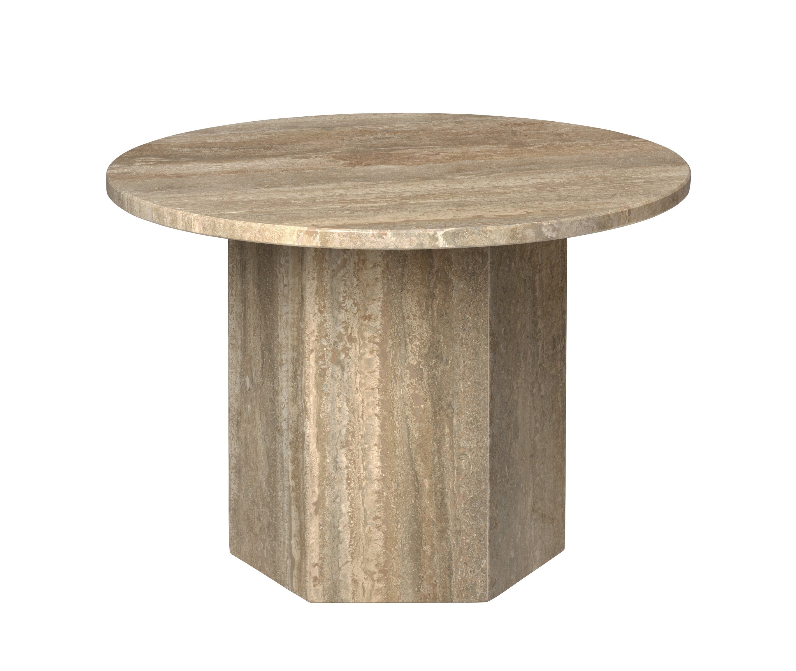 Beiger Travertin Couchtisch EPIC