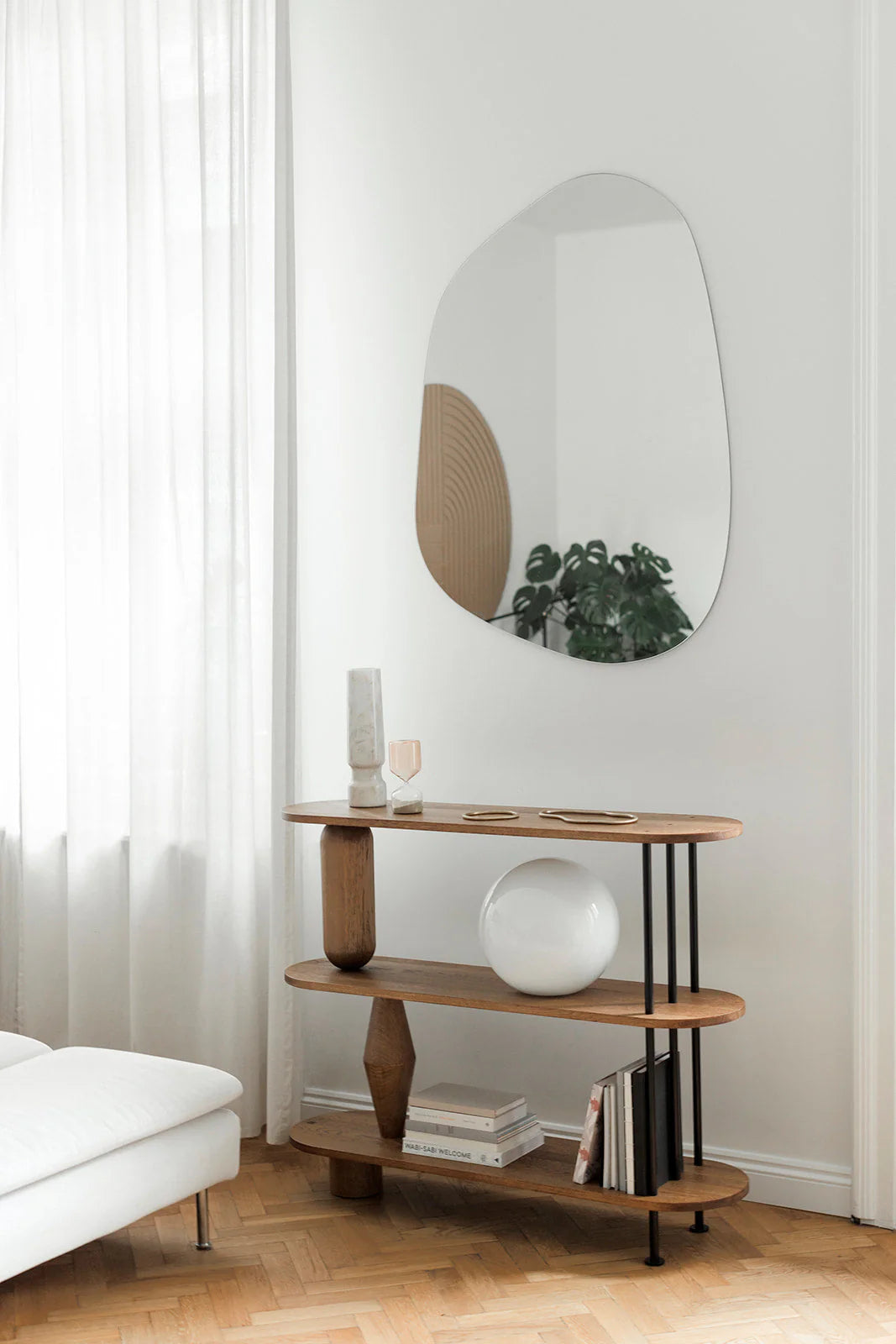 Regal VAZOO schwarzes Eichenholz