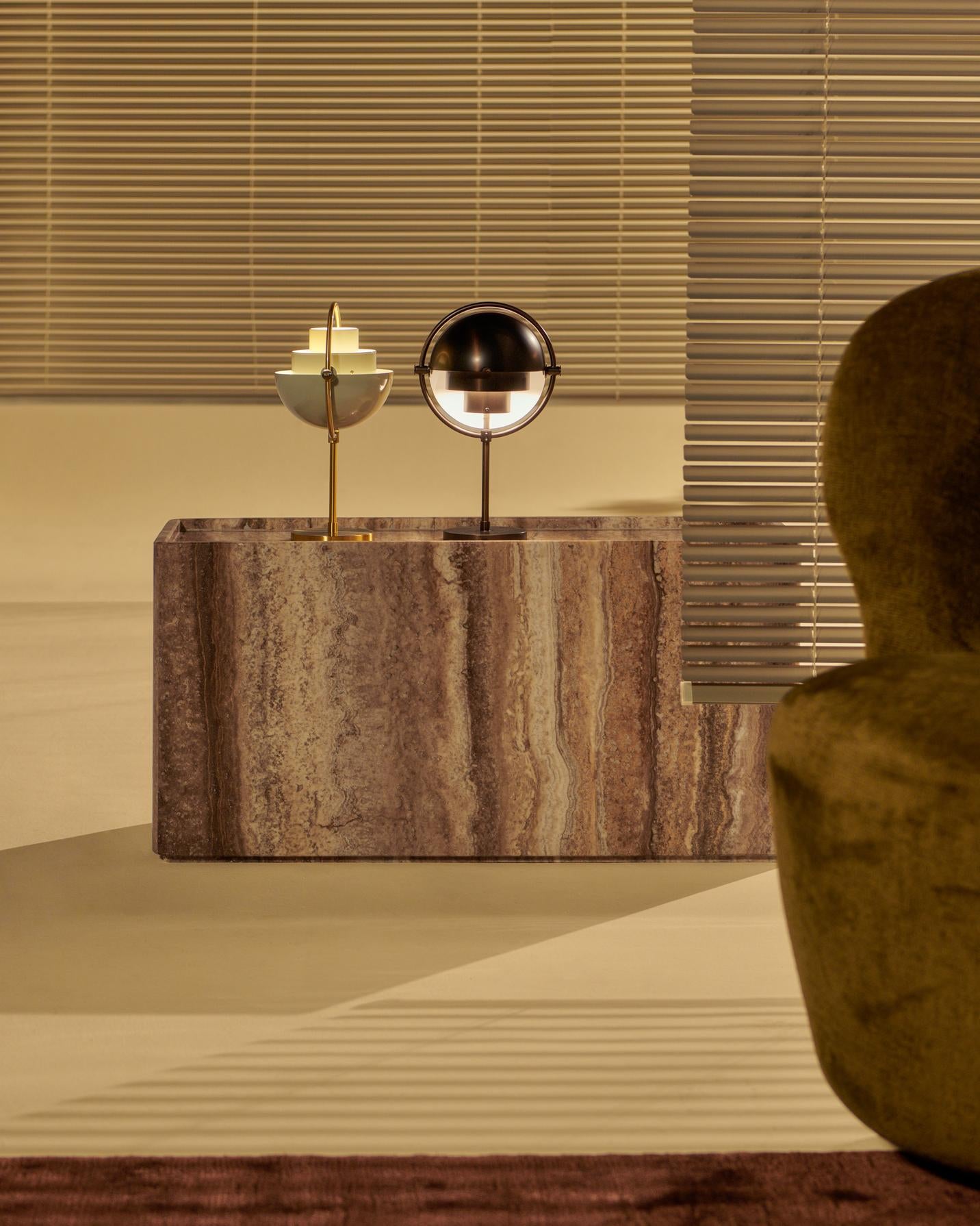 PIETRA gray travertine coffee table