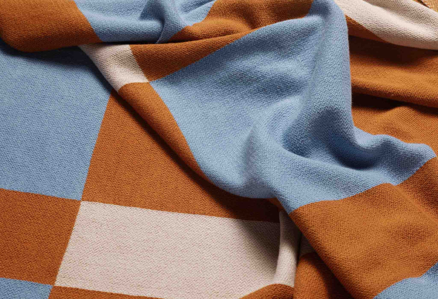 Koc gestreift blau mit braun und beige