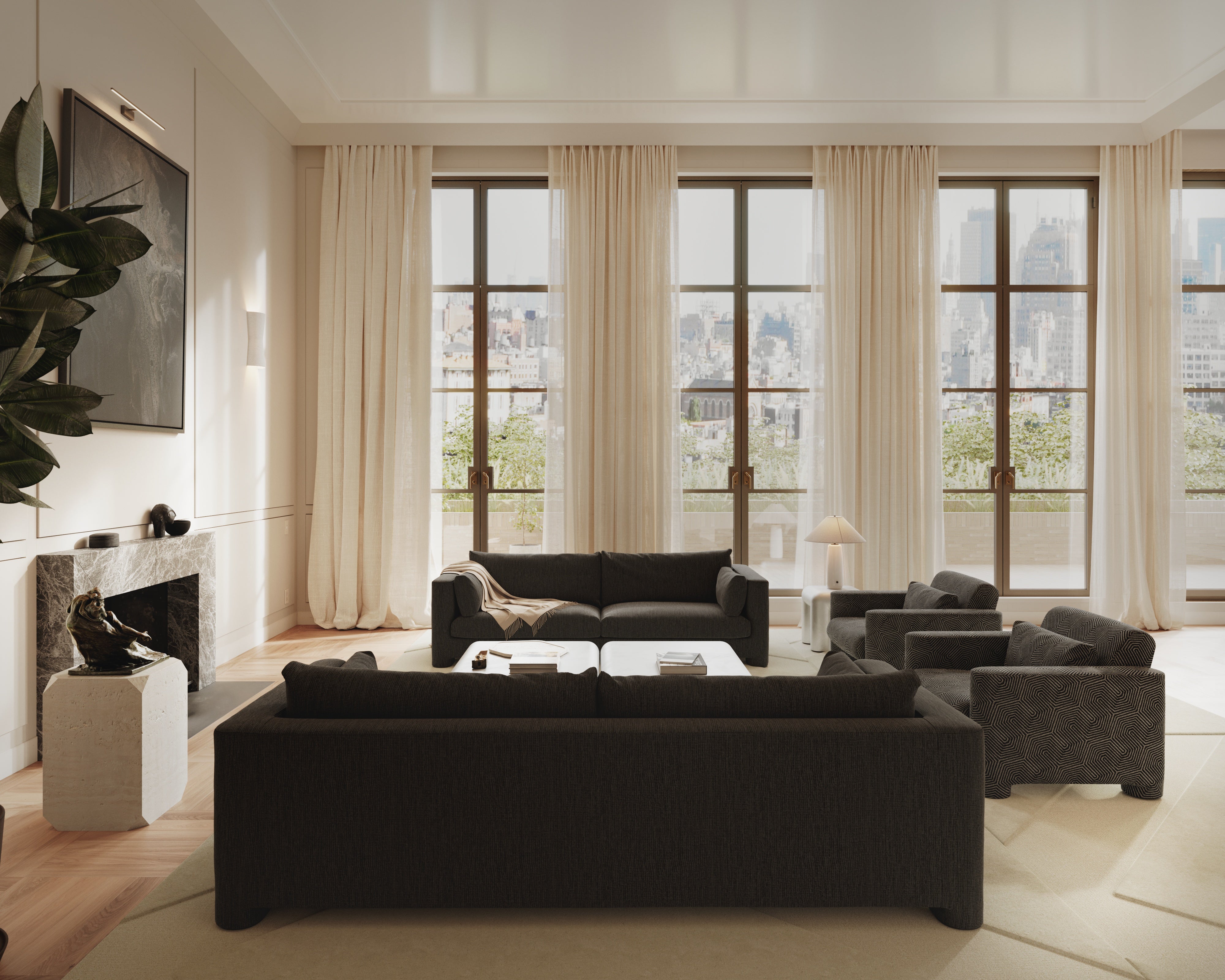 BATON beige table lamp