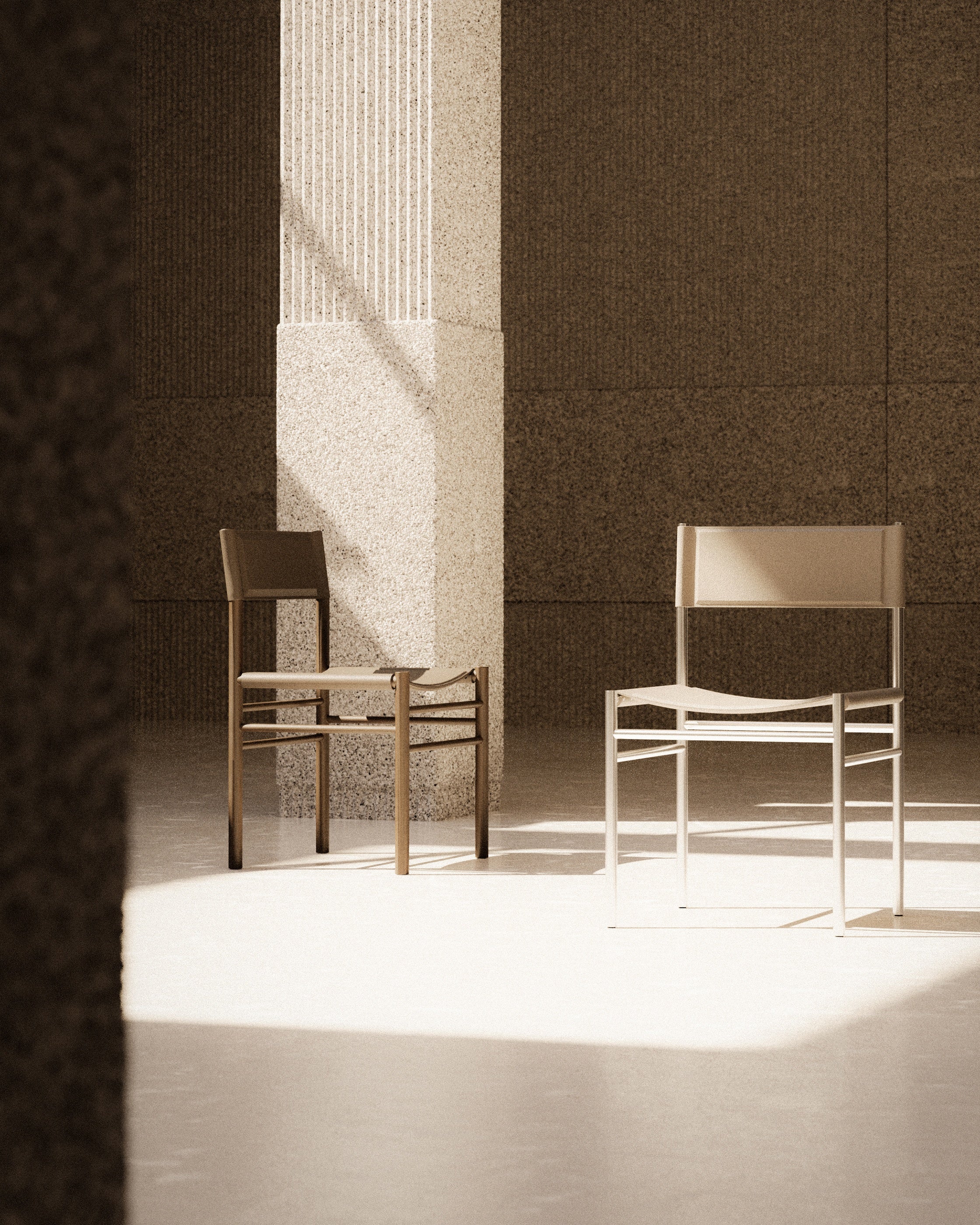 Stuhl FERRA Eiche und Leder