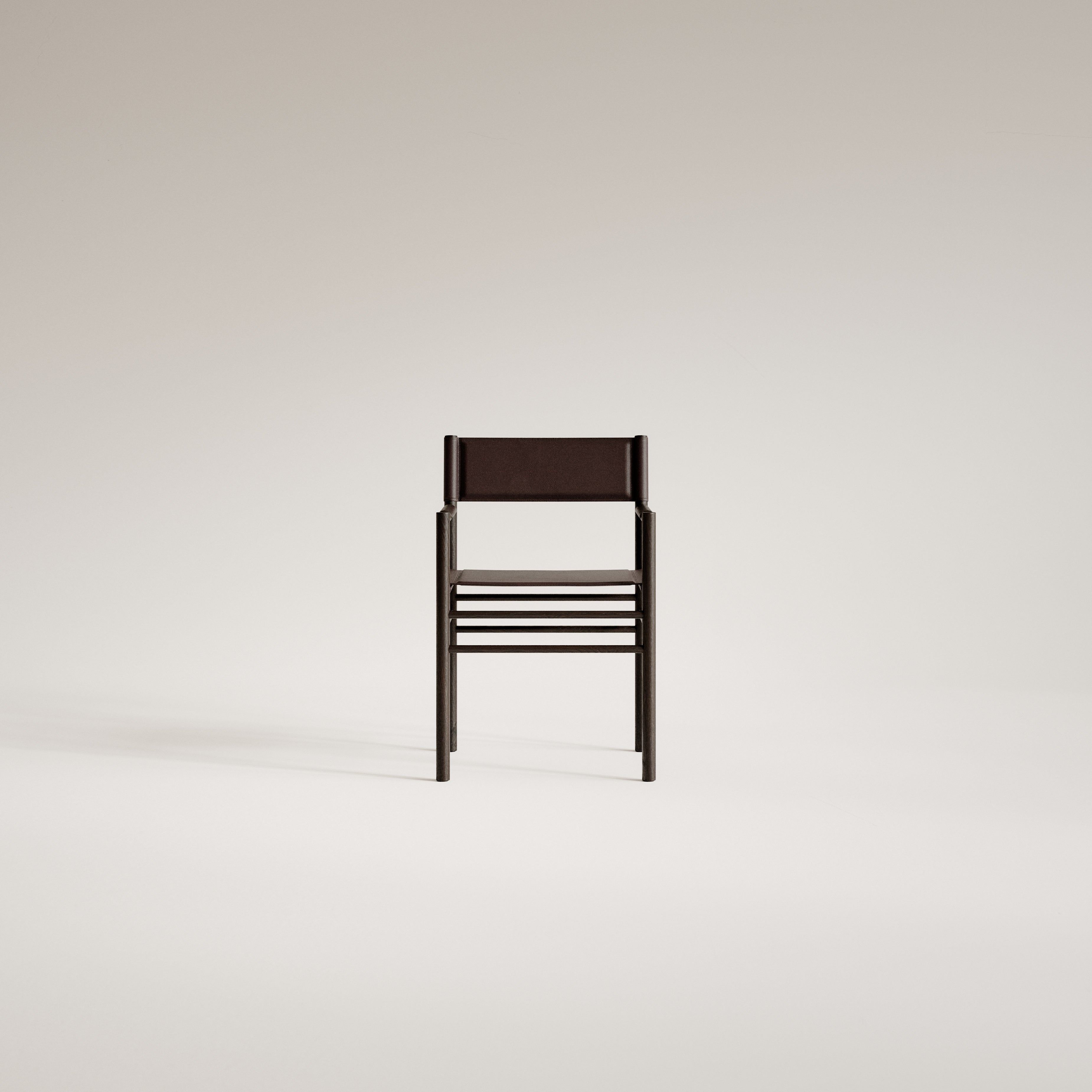 FERRA Armlehnstuhl aus Eiche und Leder