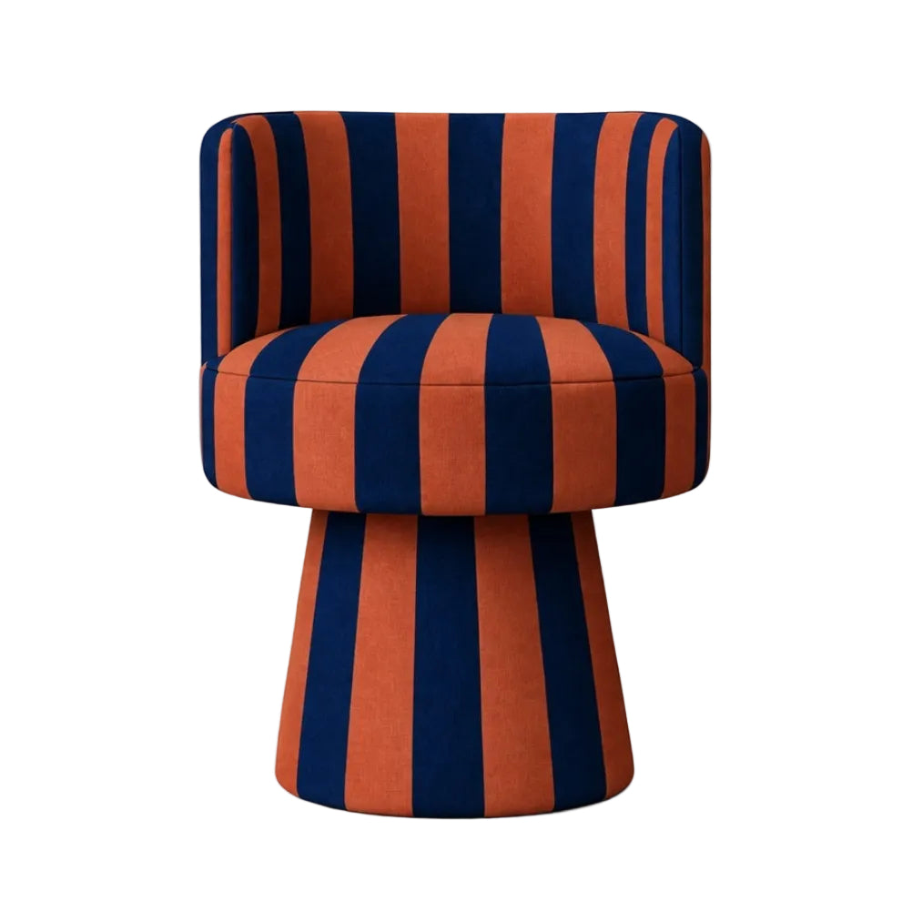 Drehstuhl LINEA SOFT in Orange mit Blau