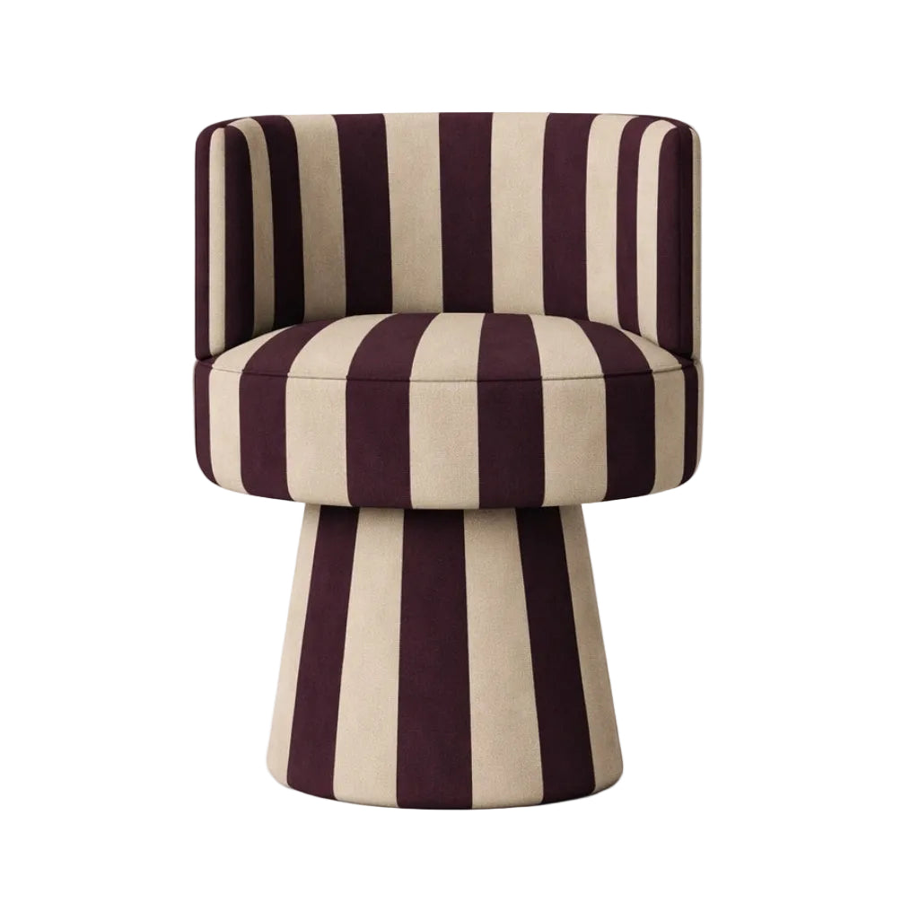 Drehstuhl LINEA SOFT in Braun mit Beige