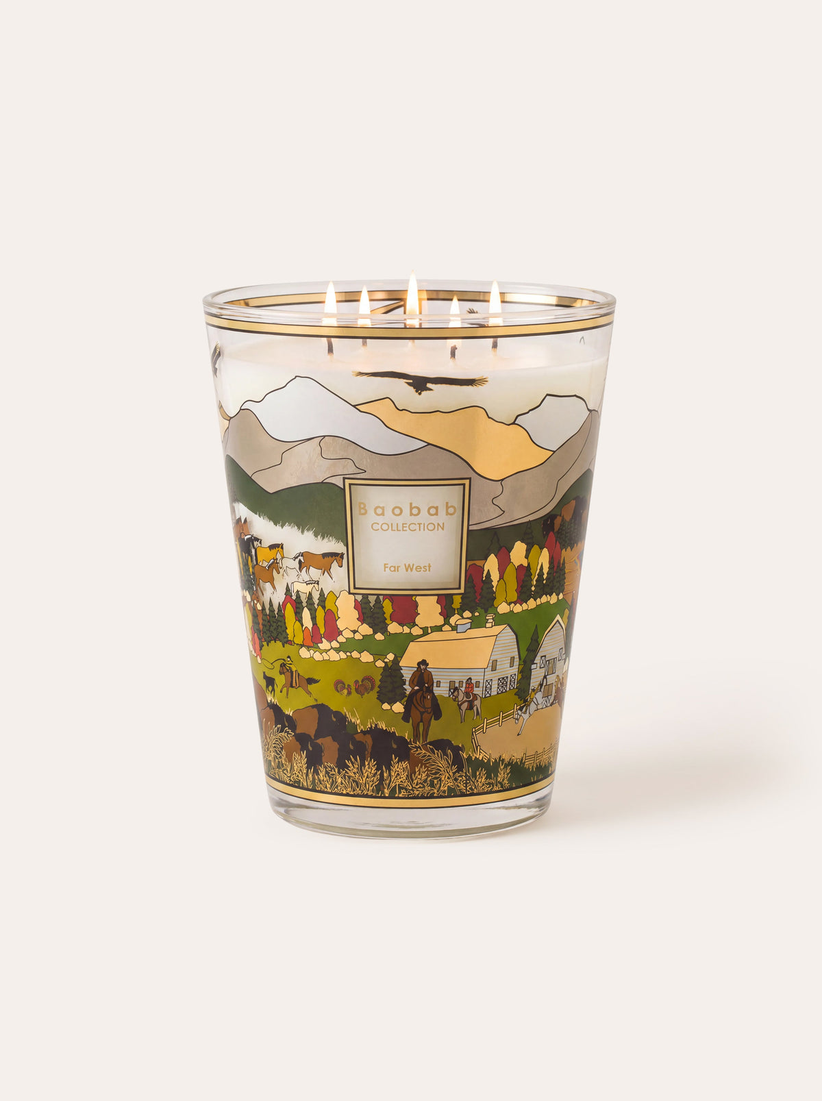 Świeca zapachowa FAR WEST cedr, wetiweria i trawa żubrowa – Baobab Collection