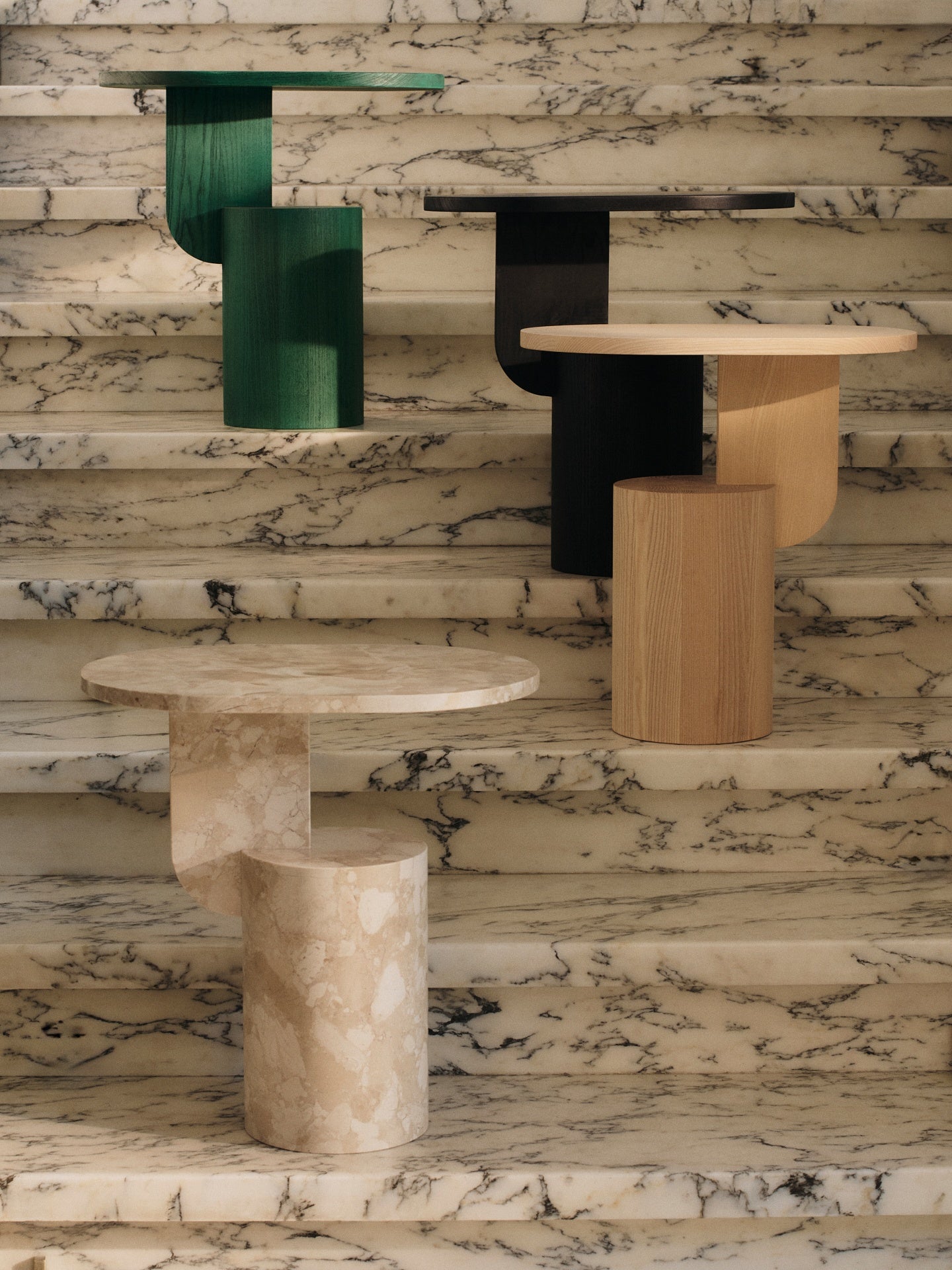 Stolik boczny INSERT zielone drewno jesionowe – ferm LIVING
