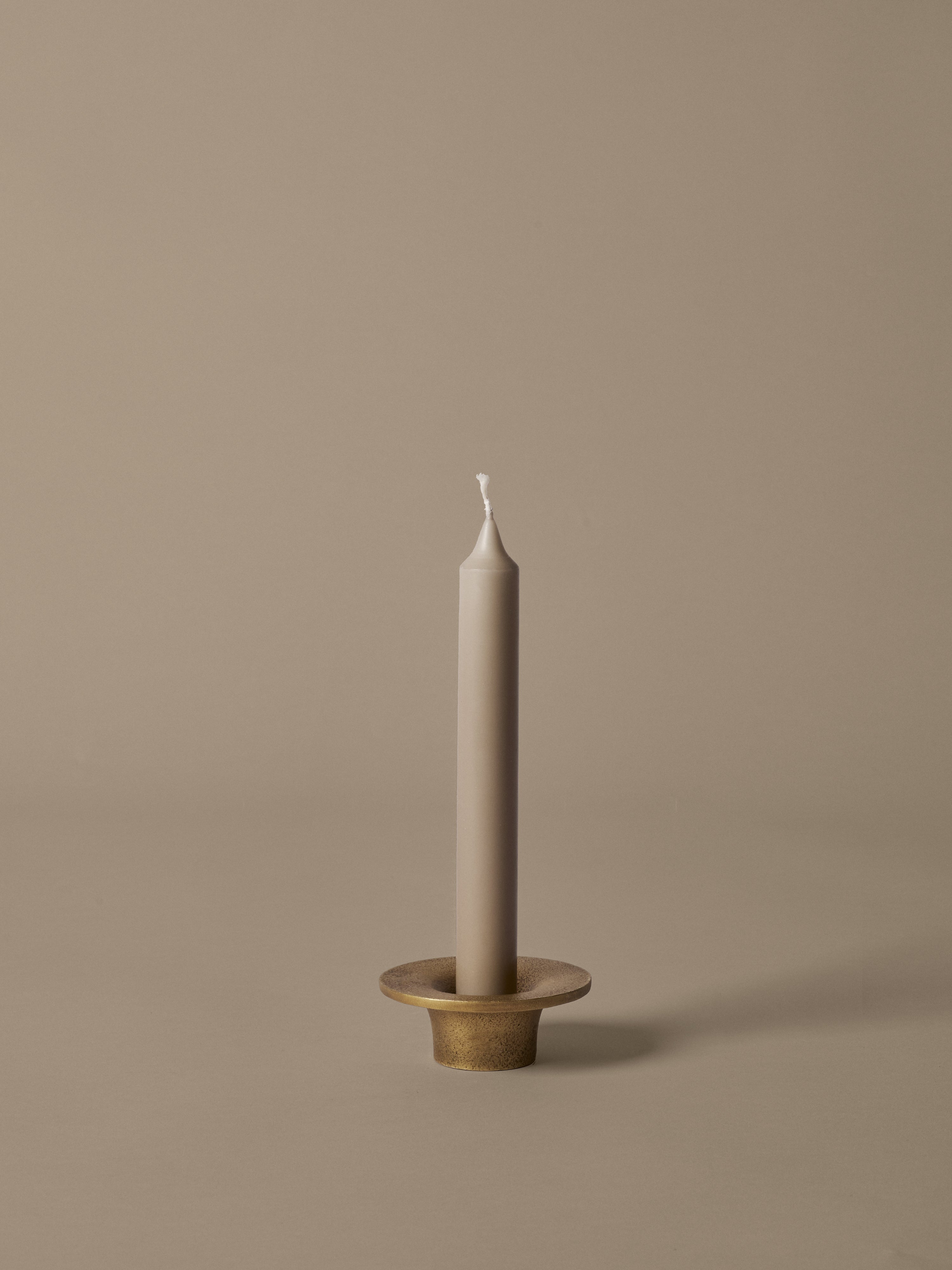 SOOTHE Candle Holder with a Brass Finish