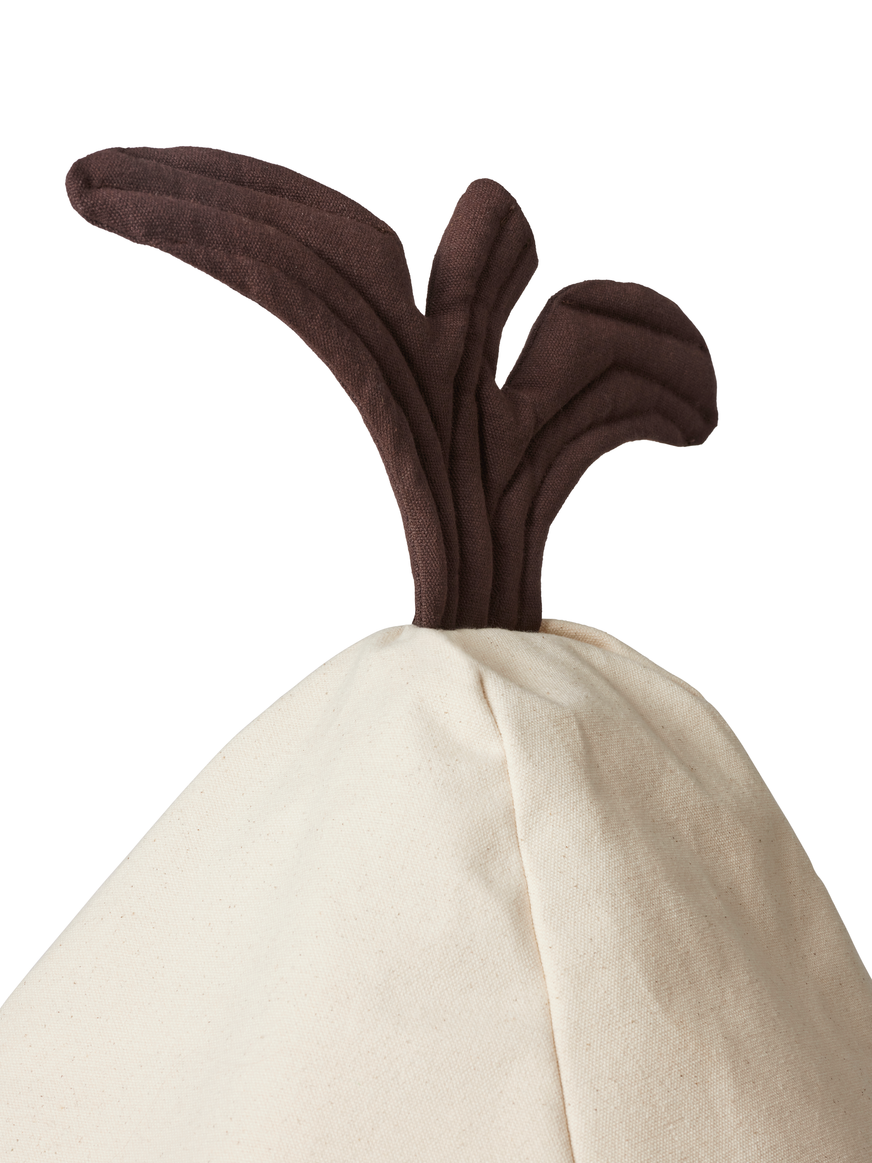 Puf PEAR cremefarben mit Braun