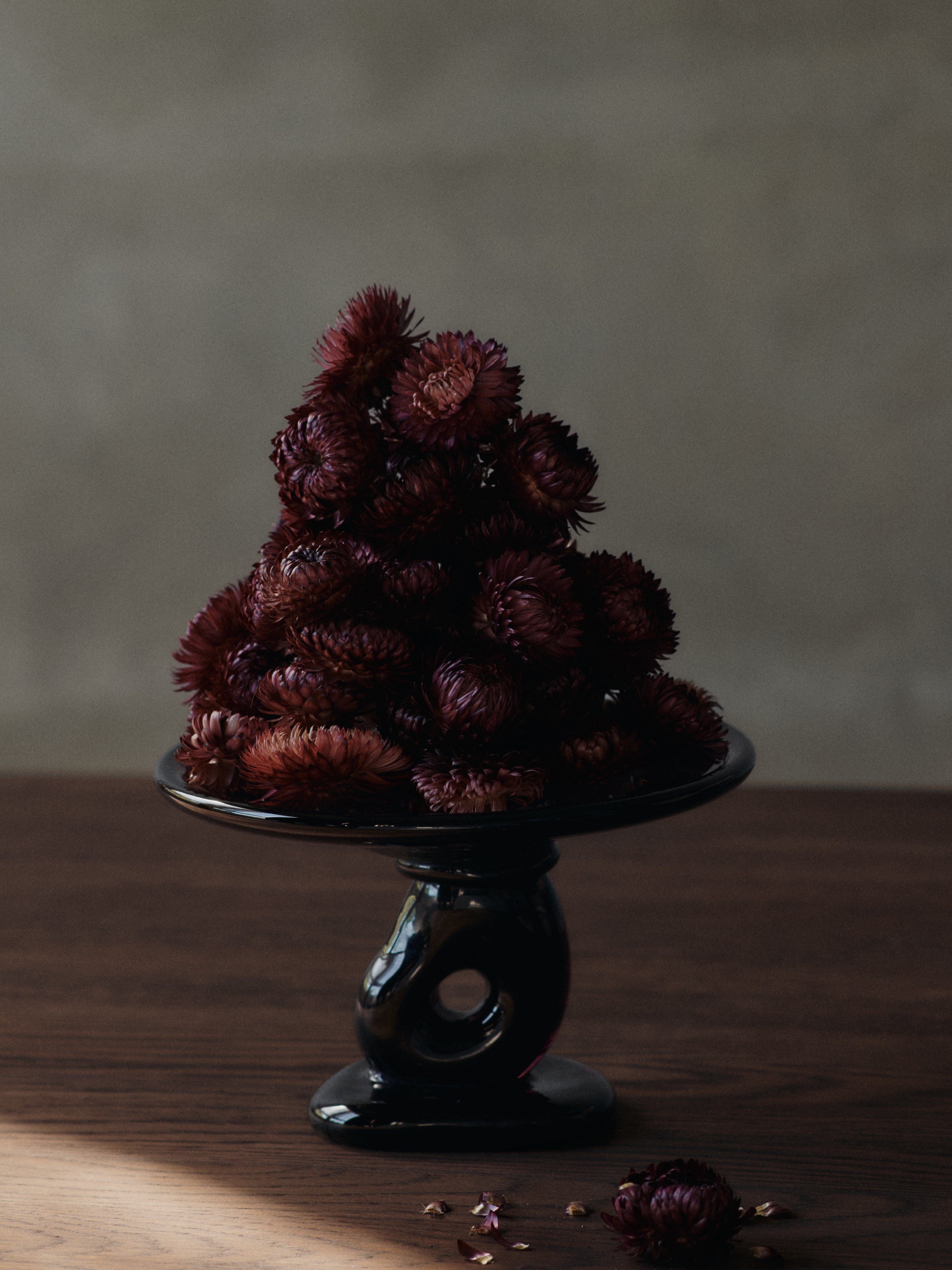 Patera DAMO bordeauxfarbiges Glas geblasen