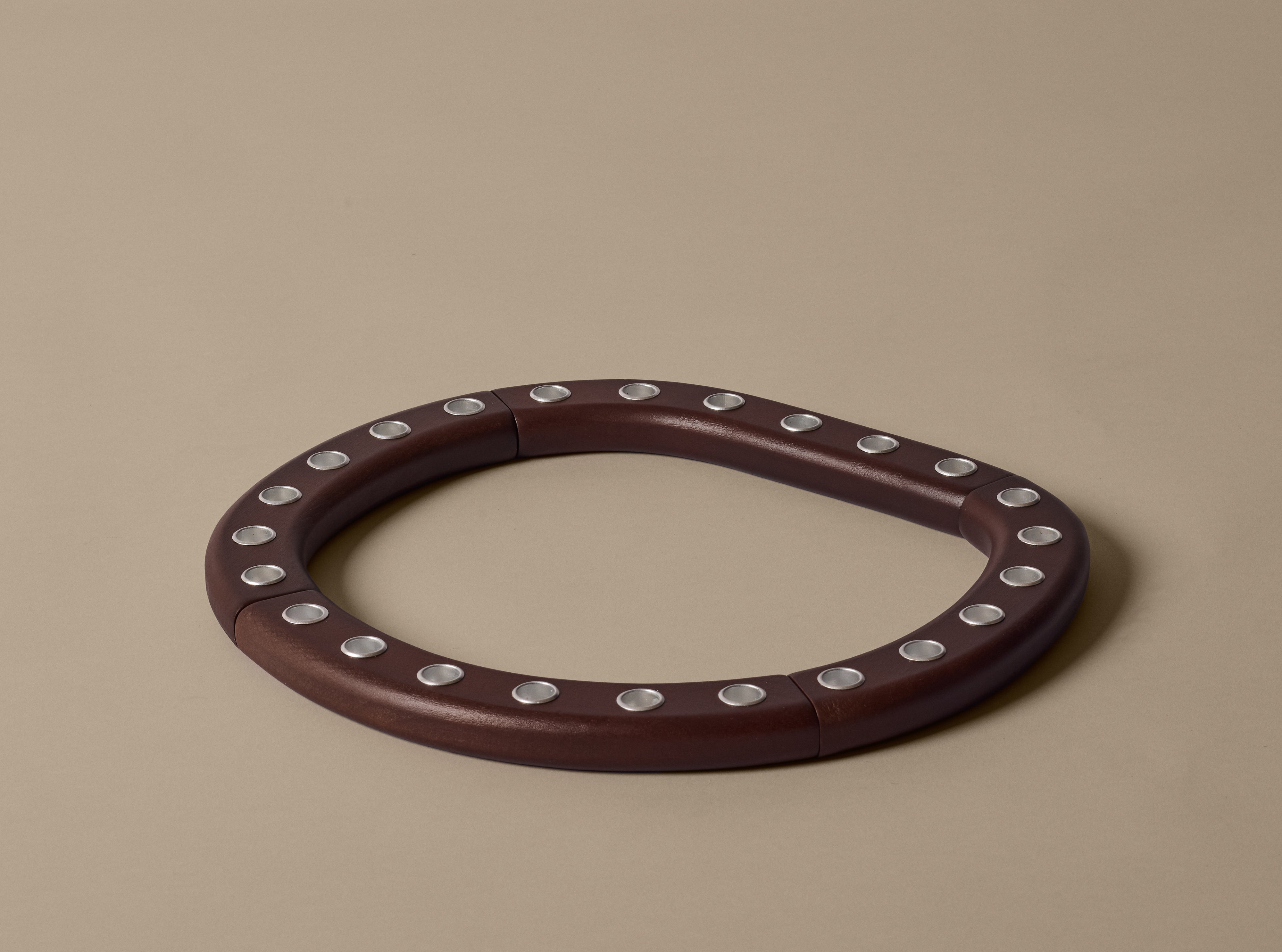 ORI Candle Holder Dark Brown Beech Wood