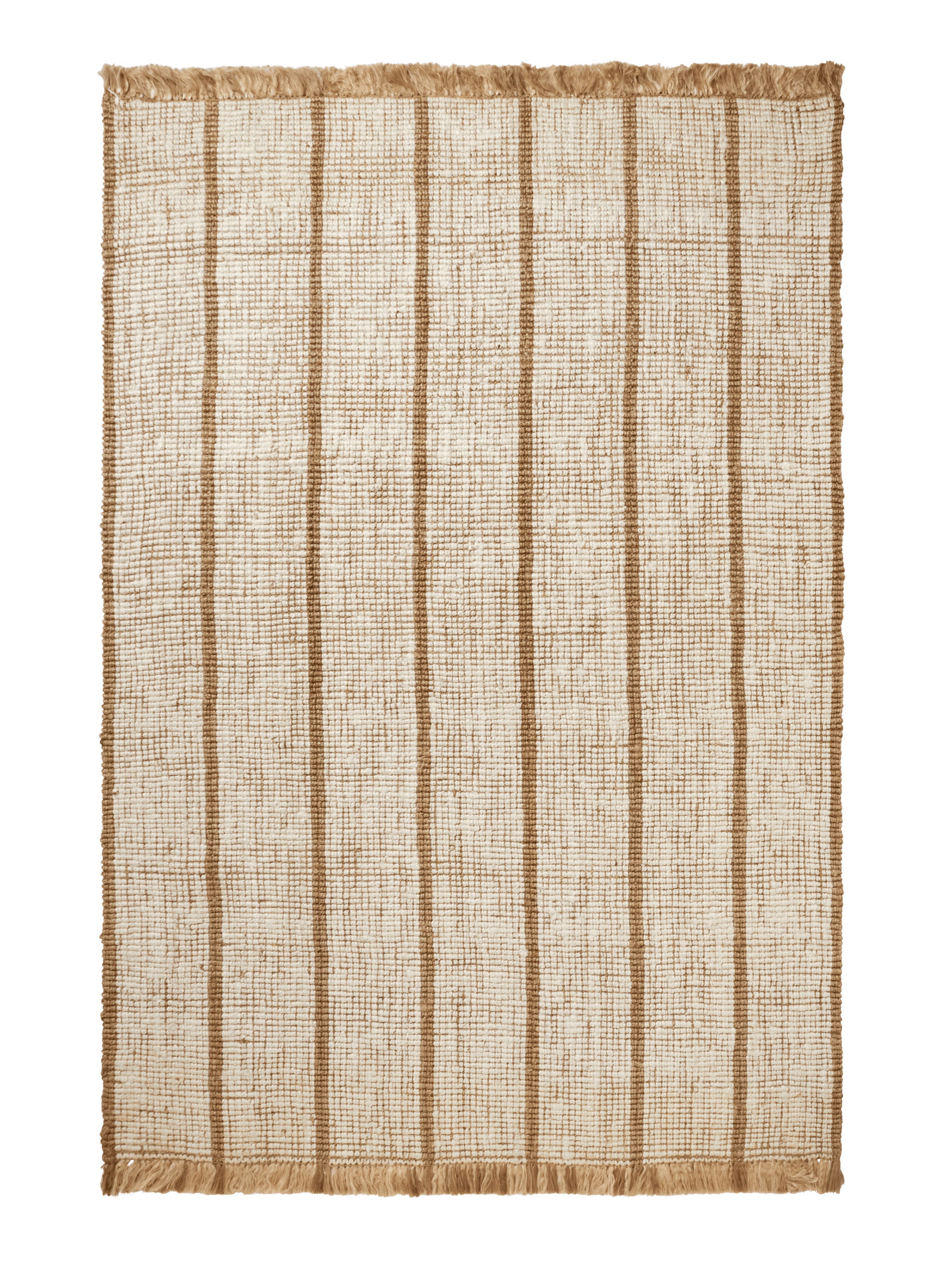 Teppich ATHENS STRIPES creme mit Jute