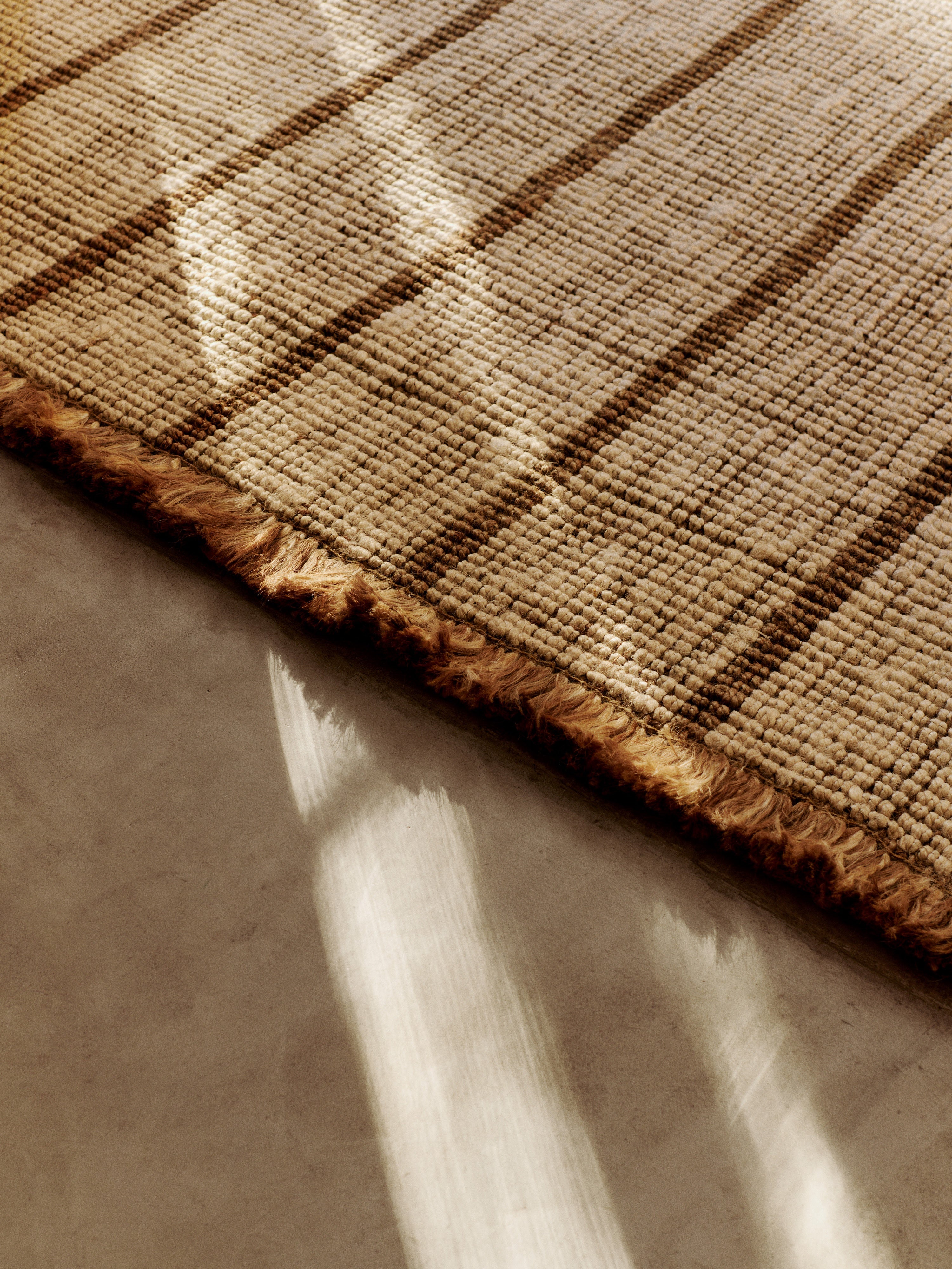 Teppich ATHENS STRIPES creme mit Jute