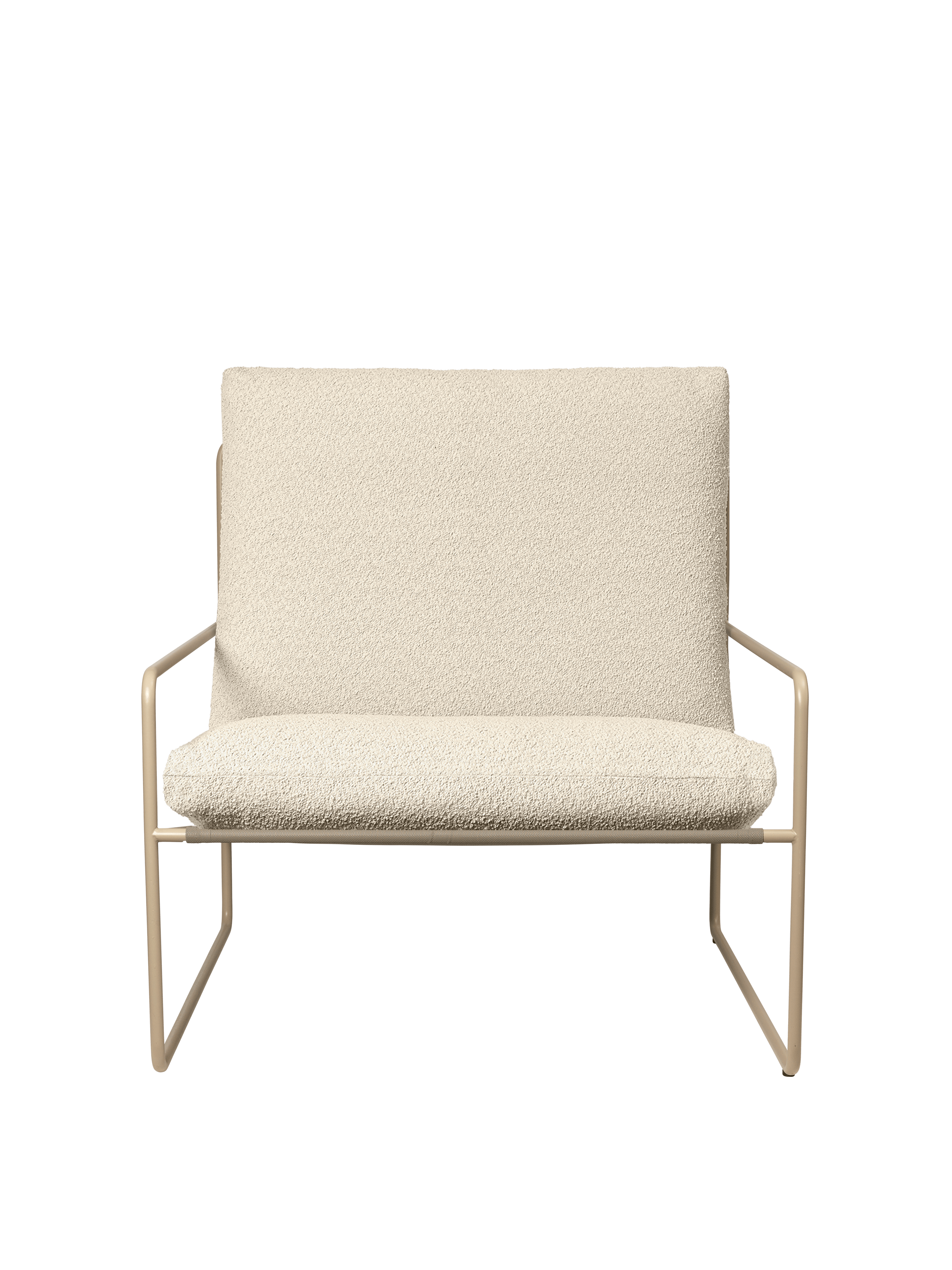 DESERT Outdoor Armchair in Broken White with Beige Base