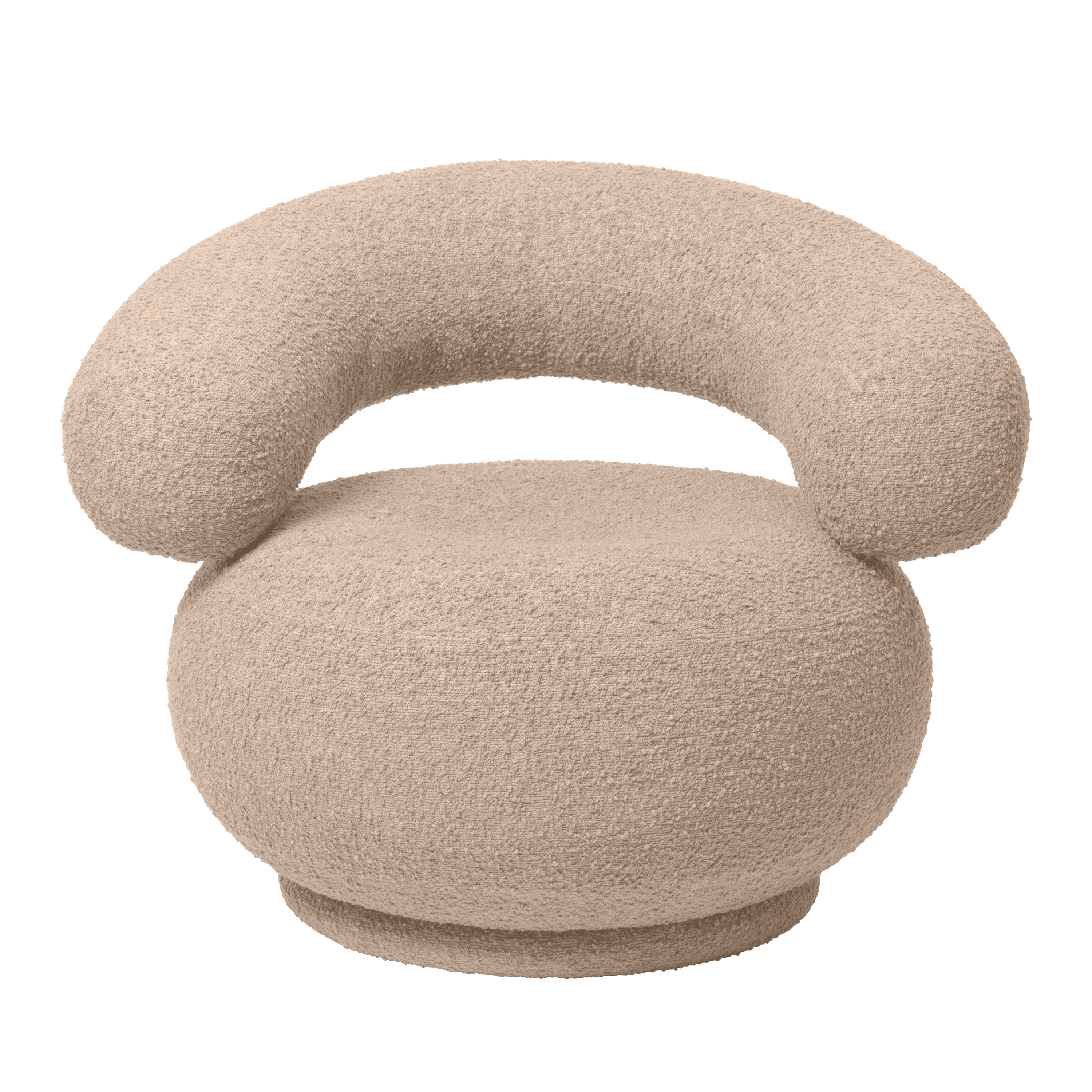 ORBO Beige Boucle Armchair