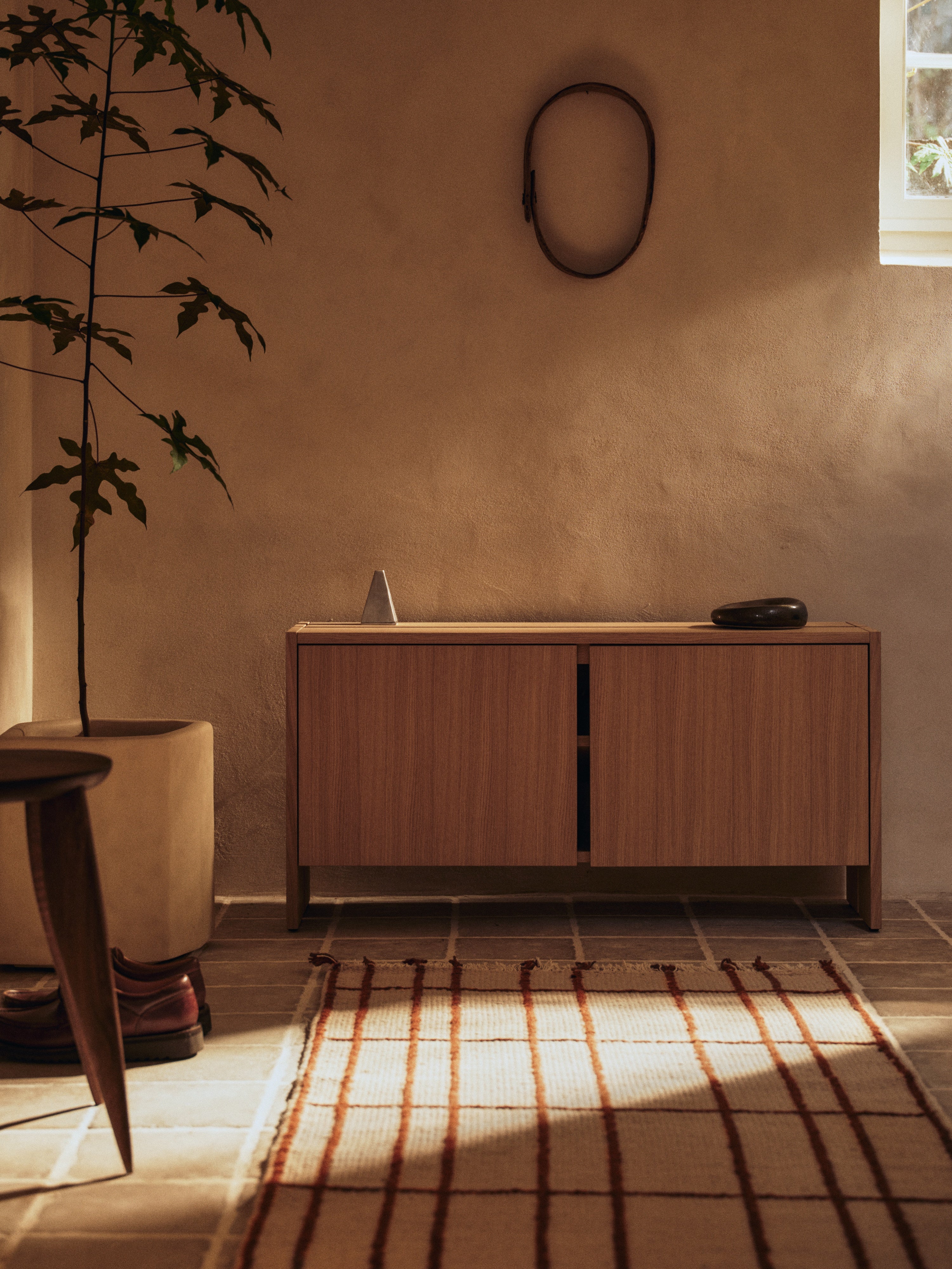 SEN Beige Rug with Indigo