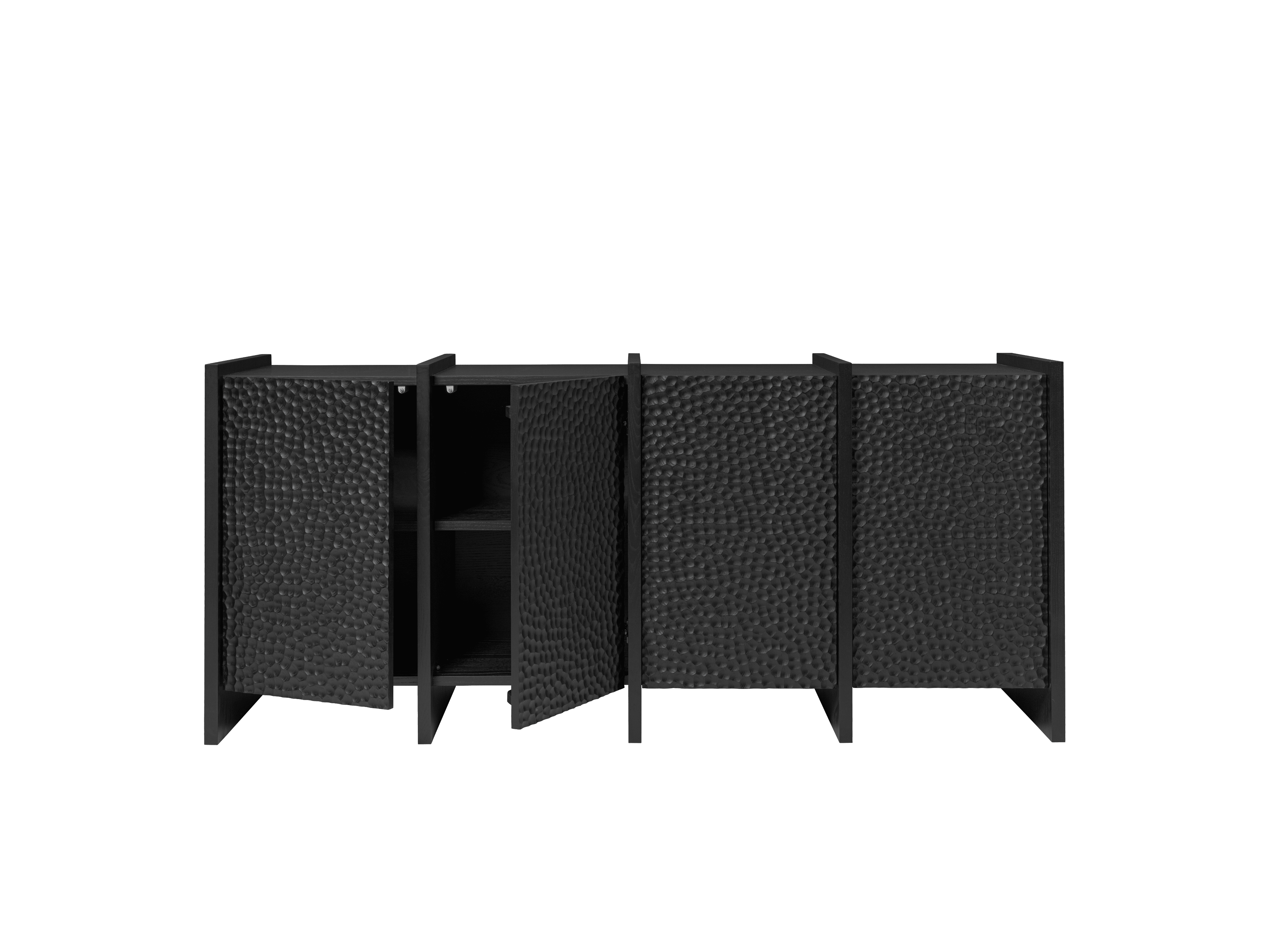 Kommode SCARNI schwarzes Eschenholz