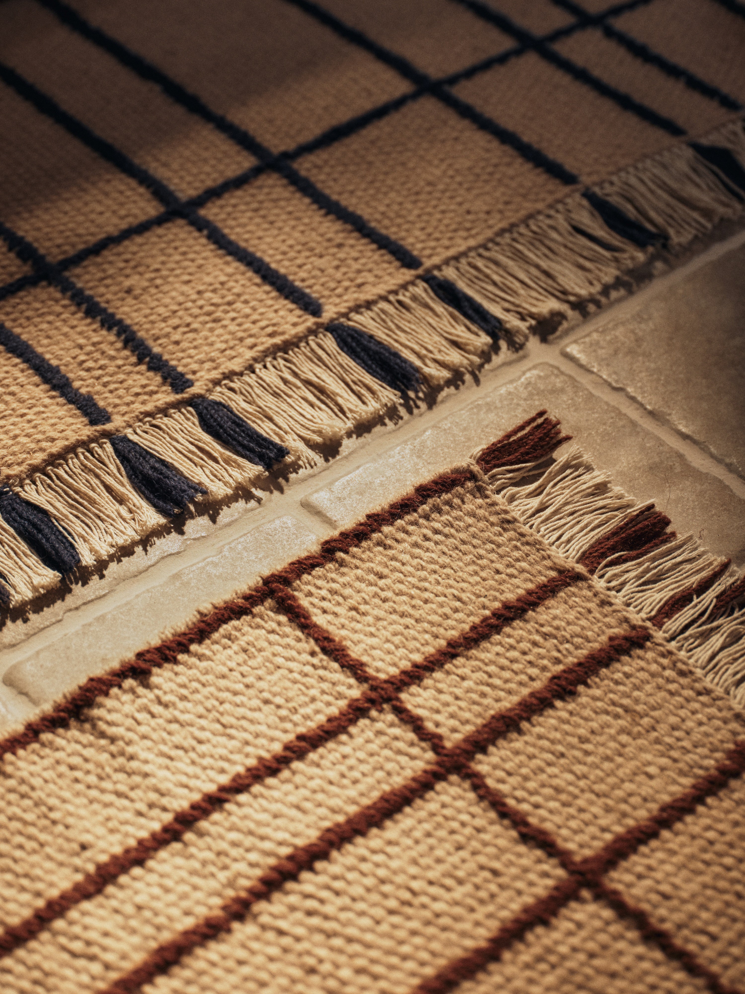 SEN Beige Carpet with Brown