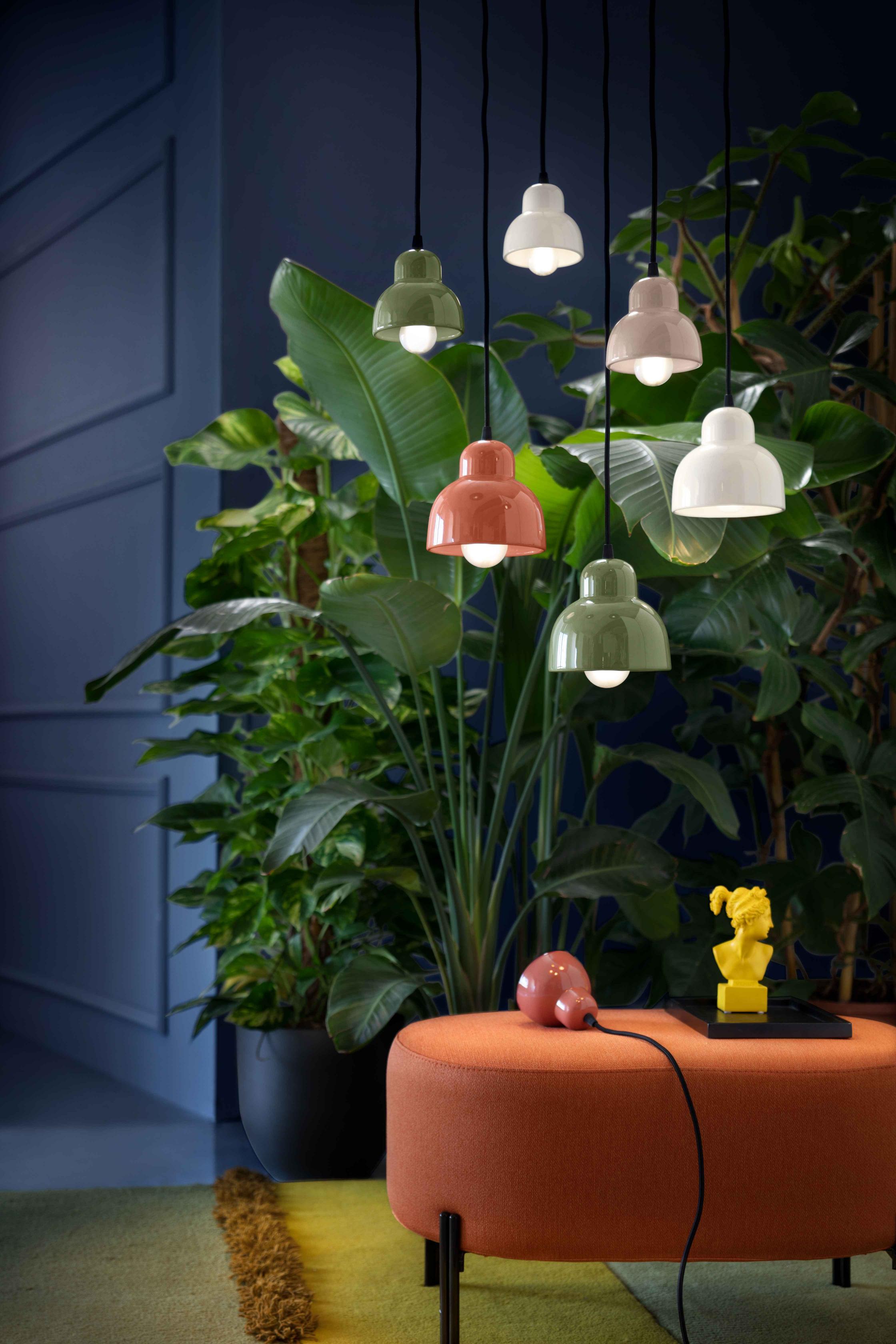 Keramische Pendelleuchte BERIMBAU salbei