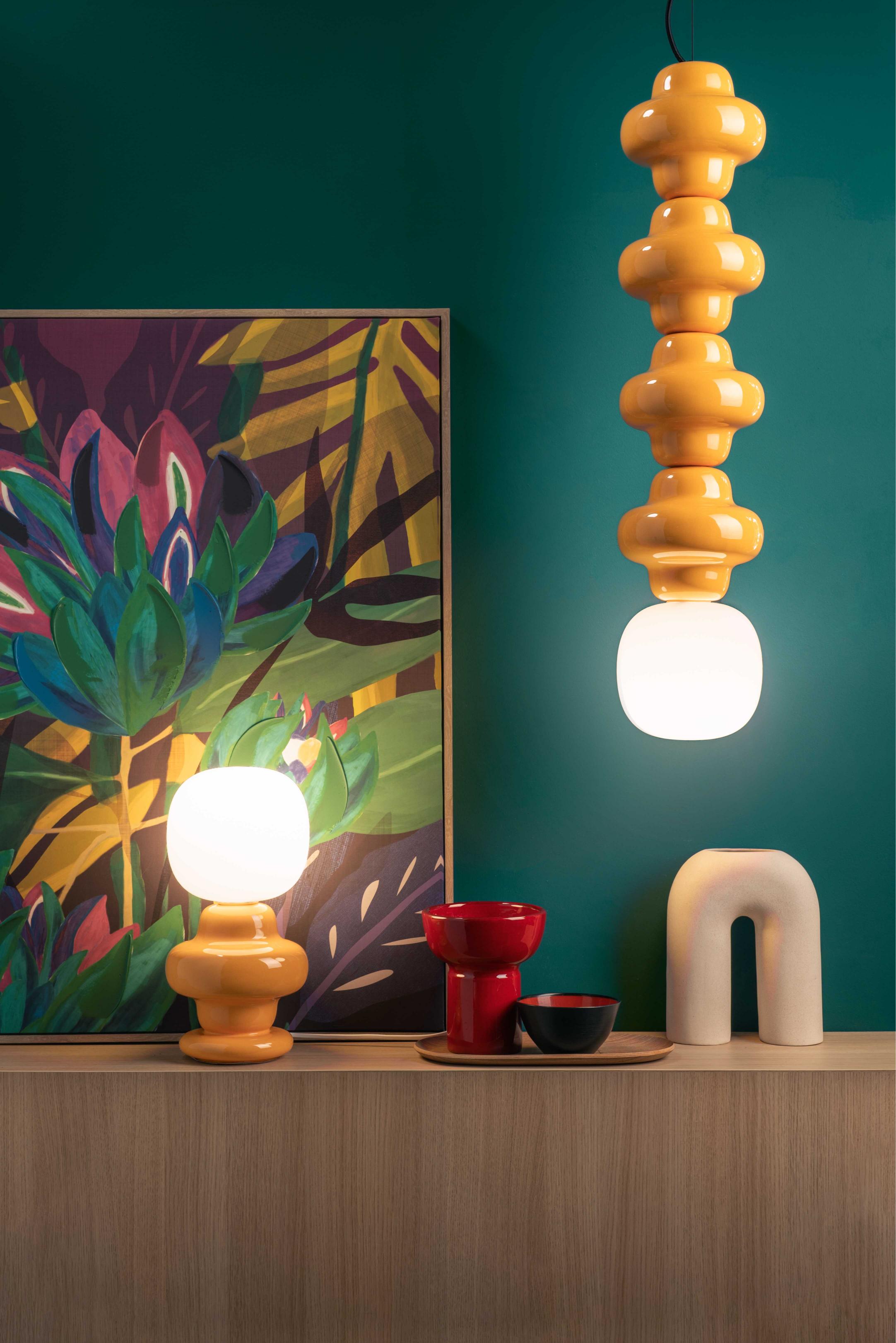 COPACABANA beige ceramic table lamp