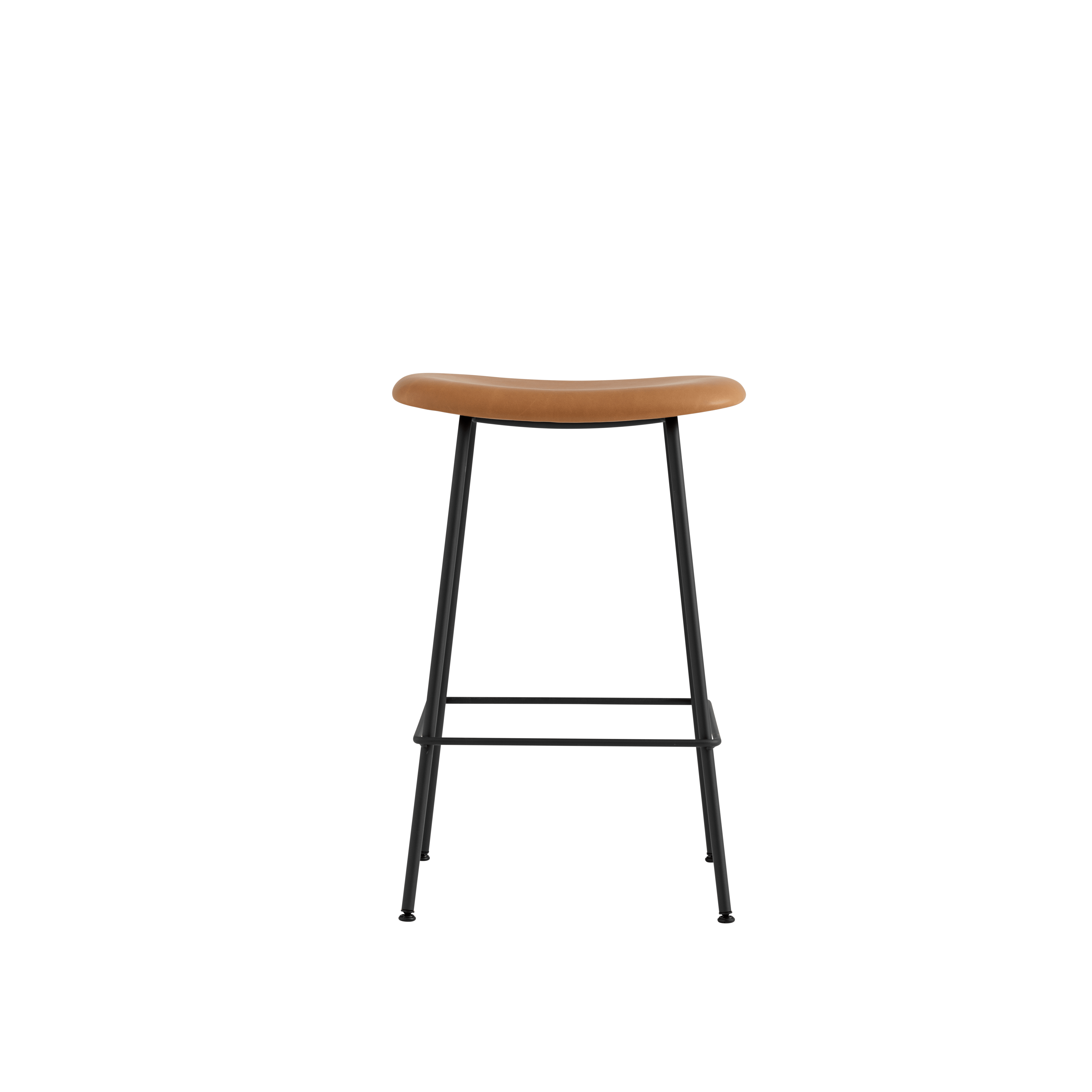 Personalisierter FIBER Hocker mit gepolstertem Sitz und Stahlbasis