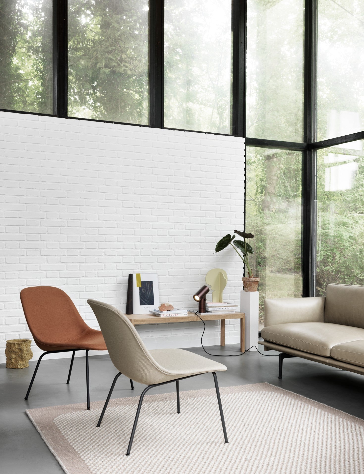 Teppich PEBBLE hellrosa mit beige
