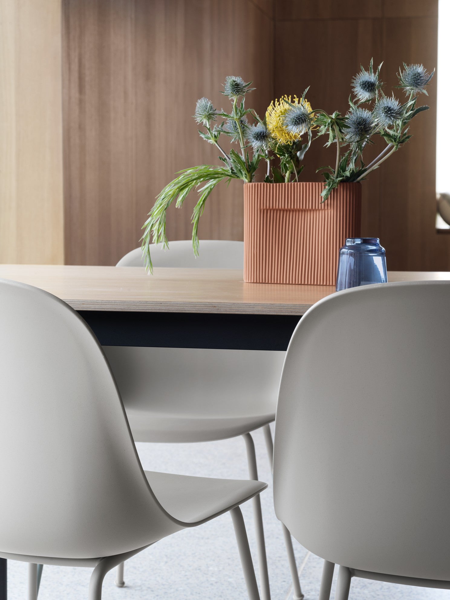 FIBER Chair in Black with Steel Sled Base
