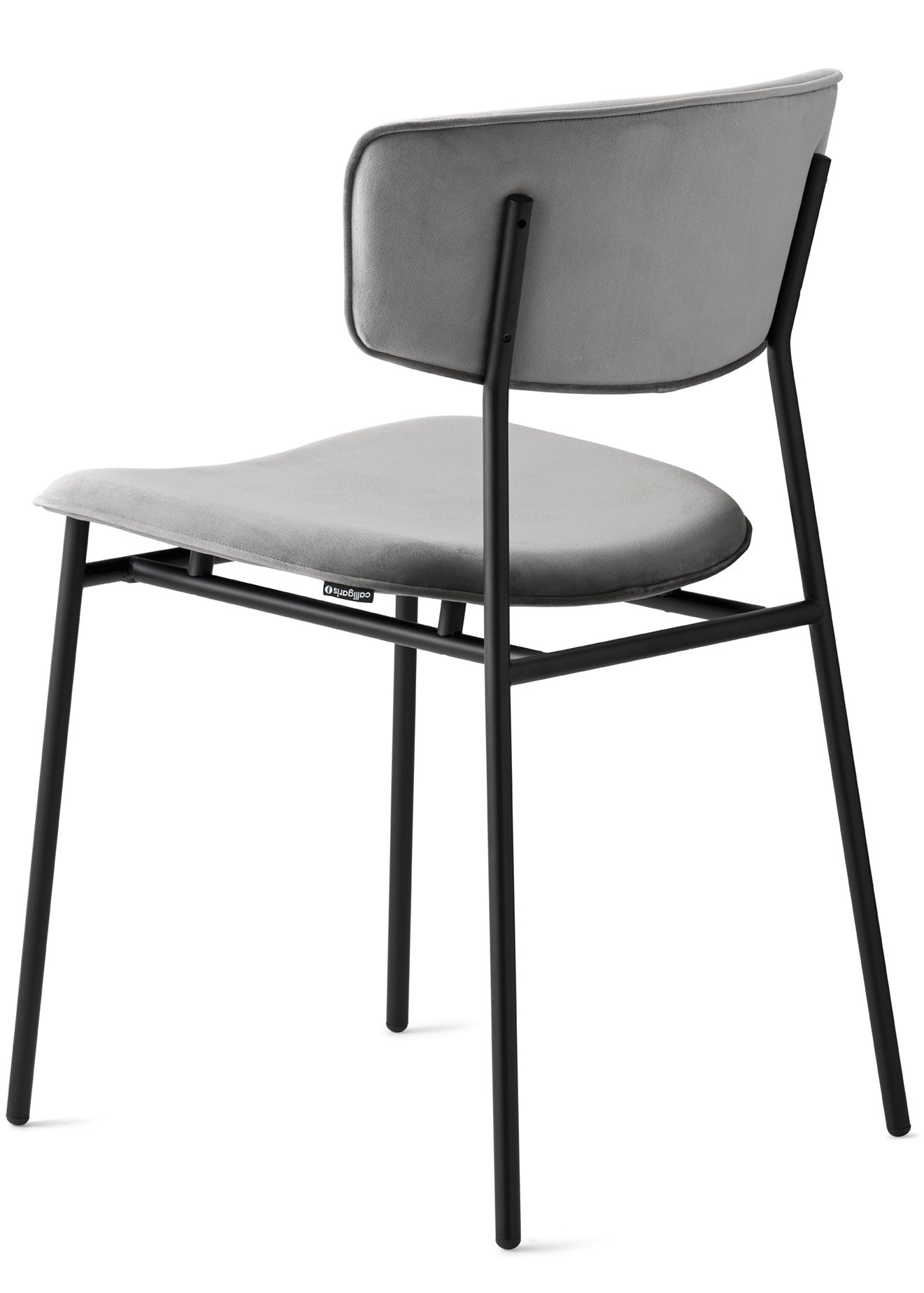 Polsterstuhl FIFTIES mit schwarzem Gestell