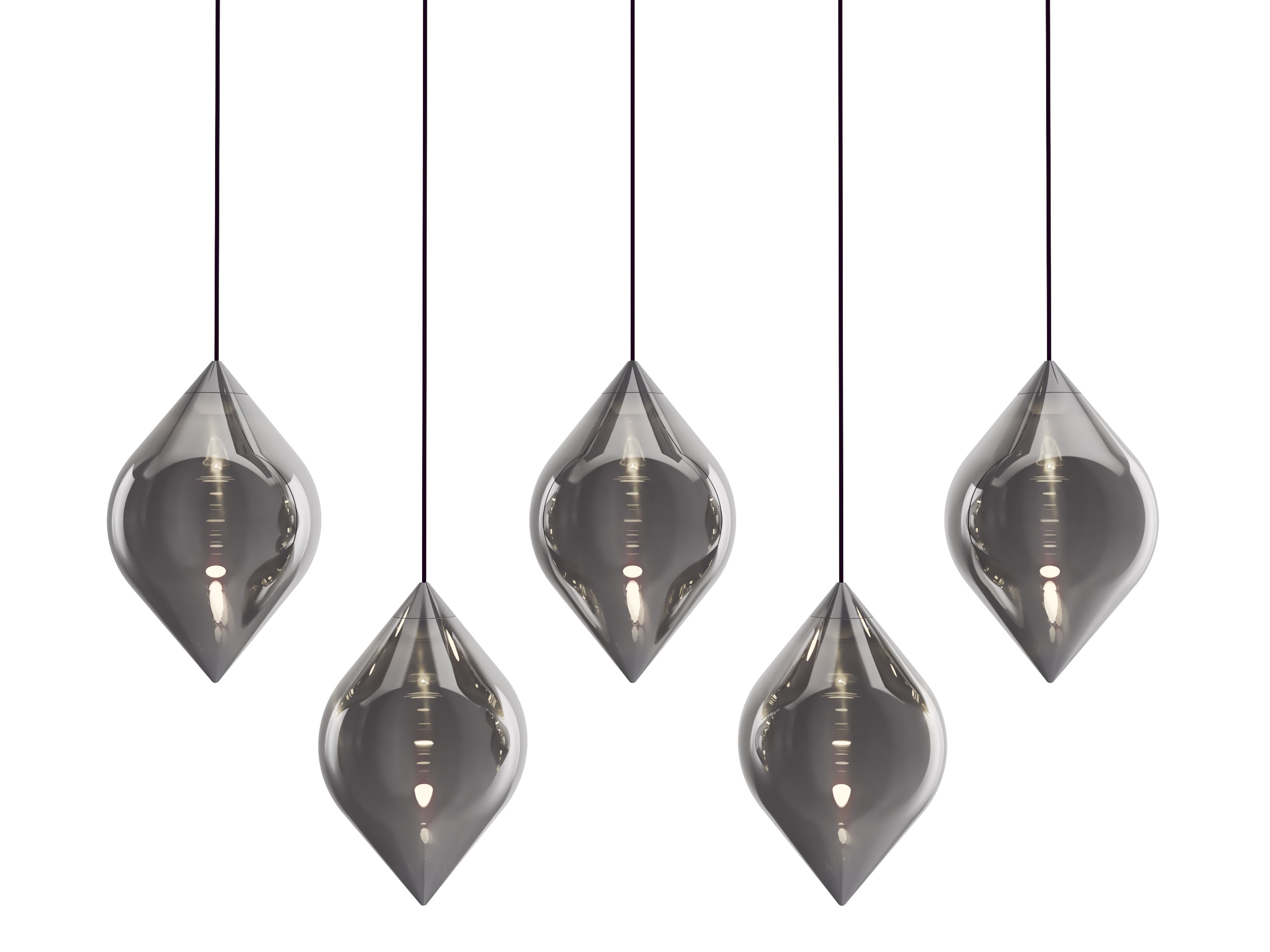 Lampa wisząca FLARE TOP srebrny klosz
