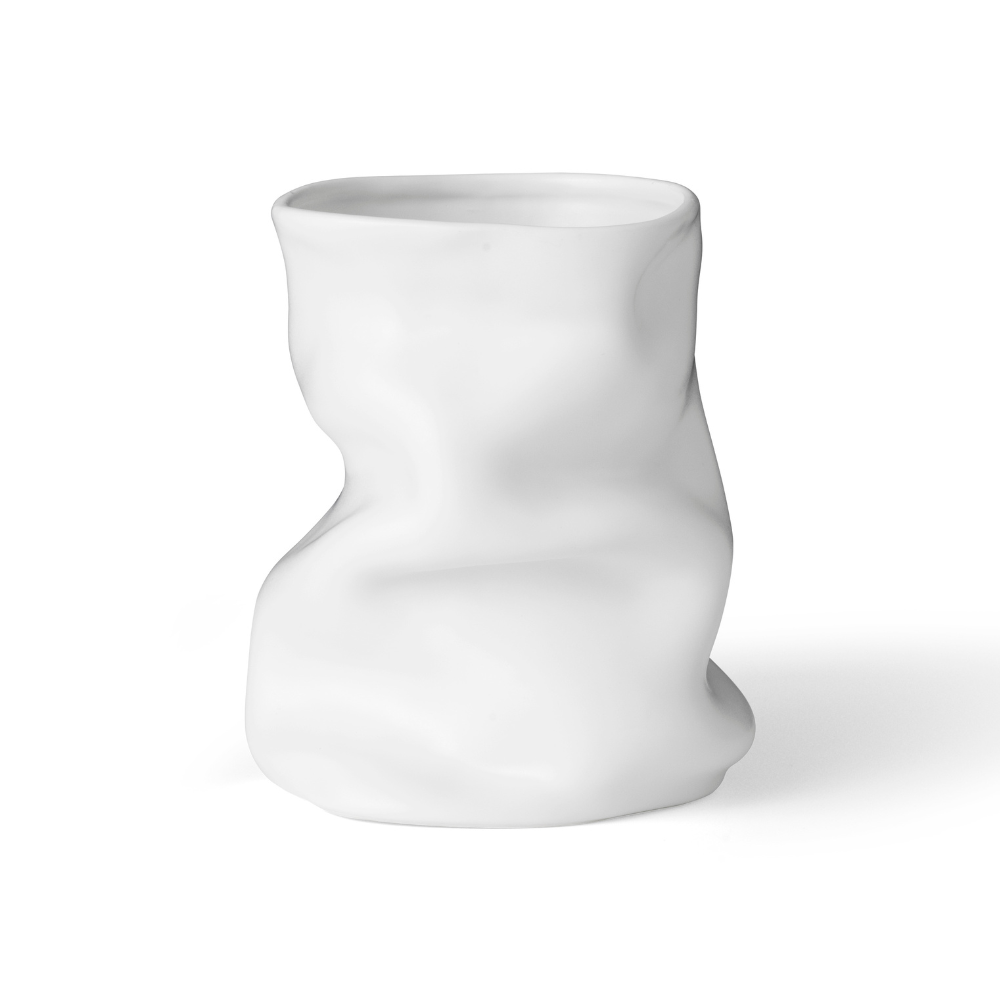 Vase COLLAPSE weiße Keramik