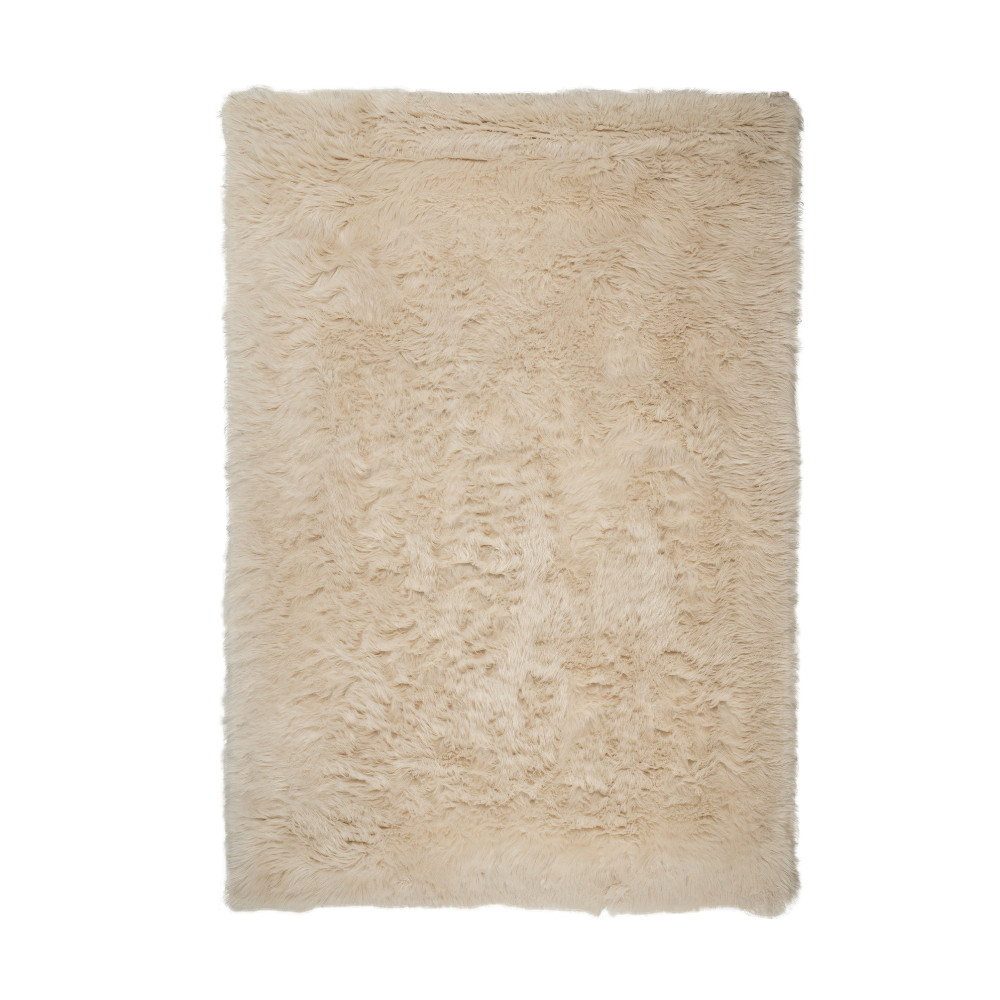 Teppich LASKA beige mit langem Flor